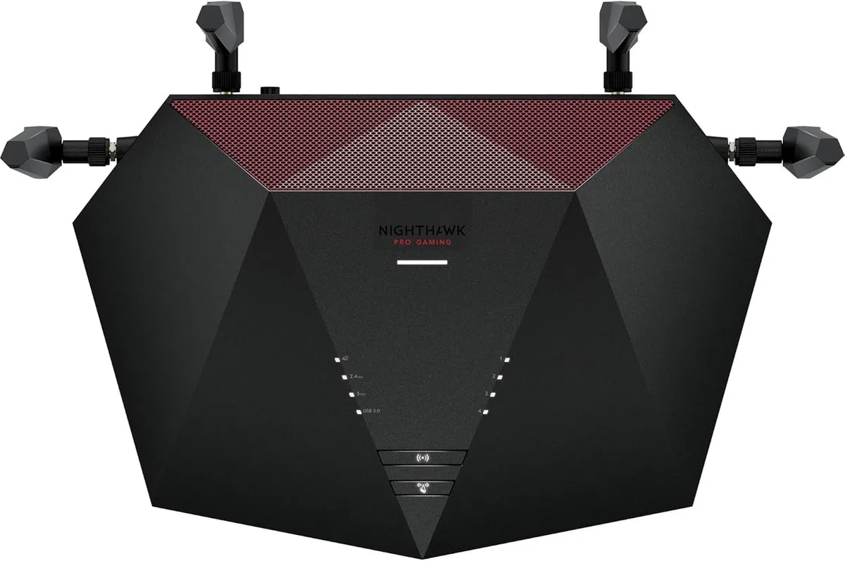 Netgear Nighthawk Pro Gaming 6-Stream WiFi 6 router, XR1000, prędkość bezprzewodowa AX5400, do 5,4 Gb/s, DumaOS 3.0 optymalizuje połączenia serwera bez opóźnień, kompatybilny z Playstation5