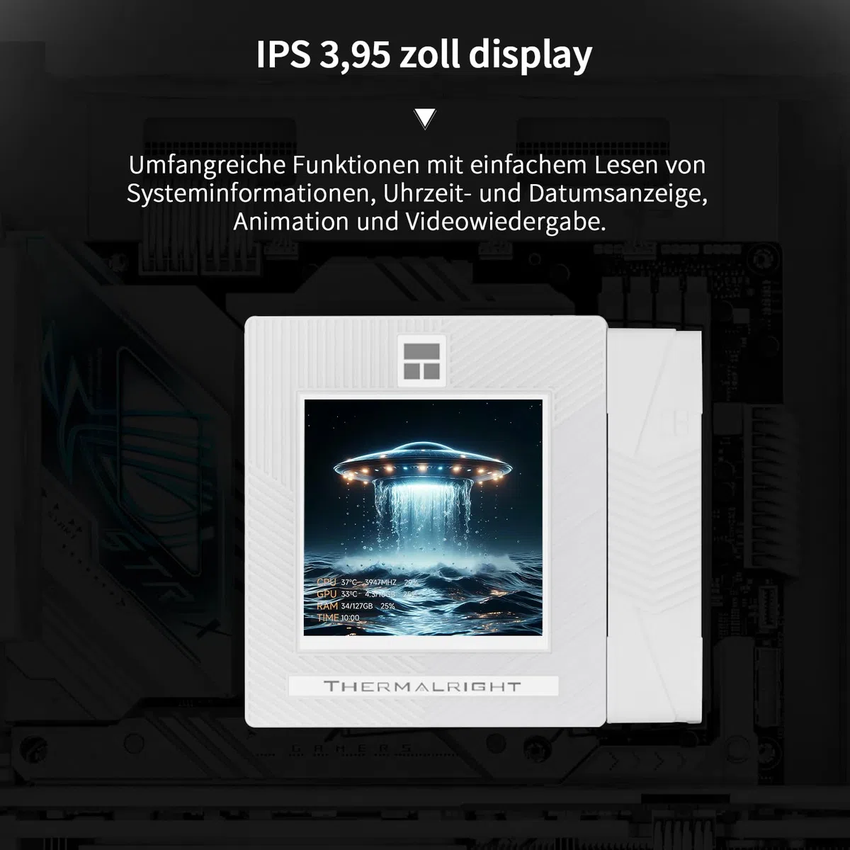Thermalright Phantom Spirit 120 Vision Snow Chłodnica do procesora PC, 7 rurek cieplnych, magnetyczny ekran 3,95" z rozdzielczością 480 x 480, dla AM4/AM5 i Intel LGA1700/1851/115x