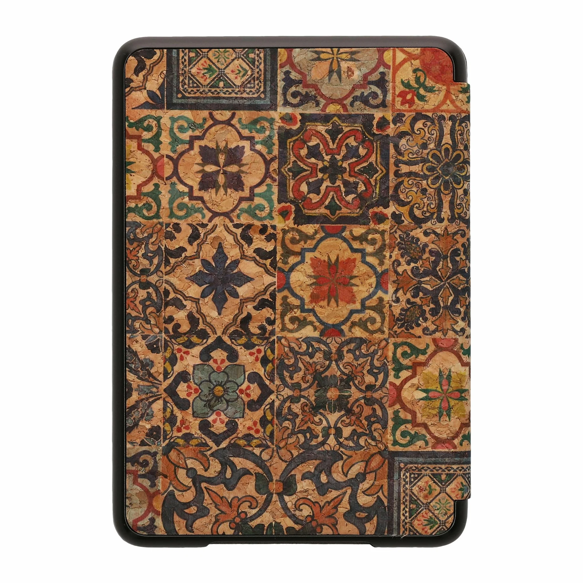 kwmobile Etui kompatybilne z Amazon Kindle (2022/2024) - etui z magnetyczną klapką do tabletów korkowych w kratkę z motywami brązowo-niebiesko-czerwone