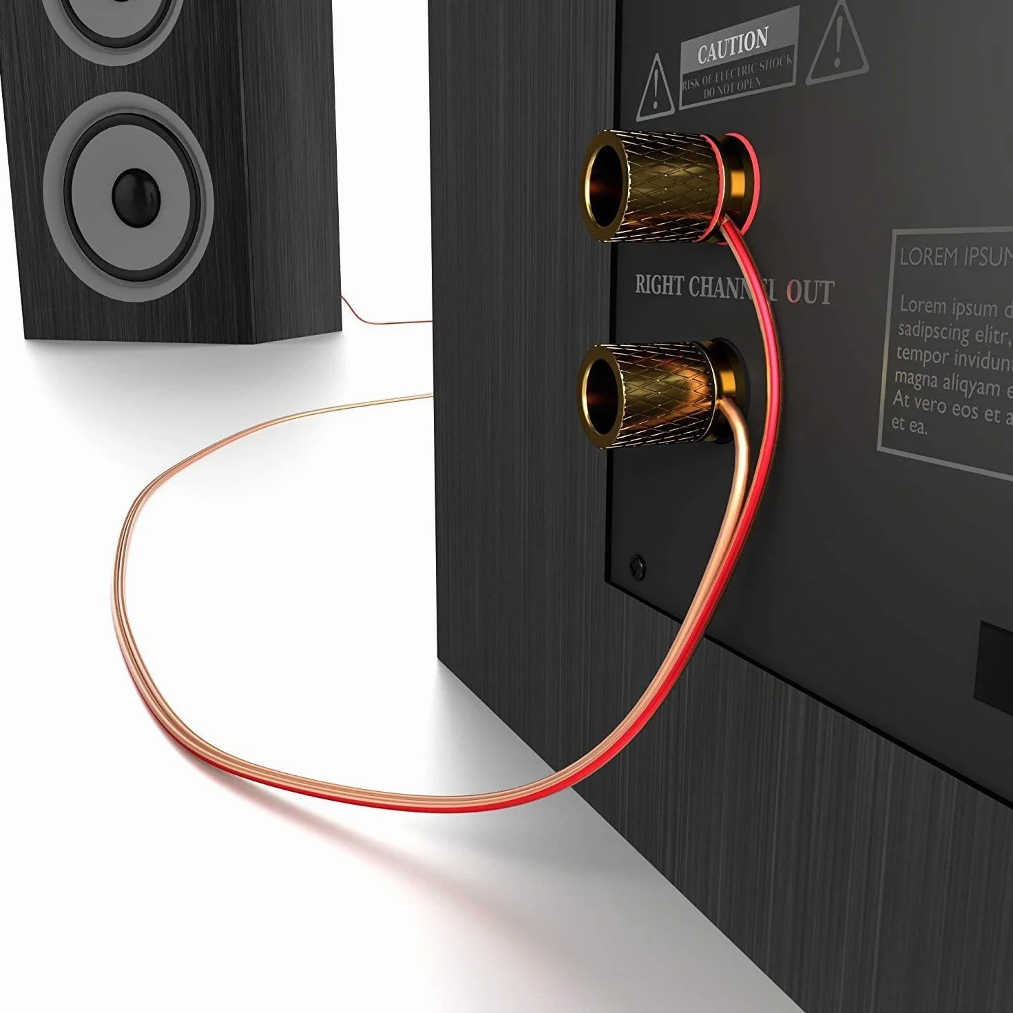 KabelDirekt Przewód stereo audio z czystej miedzi do głośników 2×2,5 mm² 20m