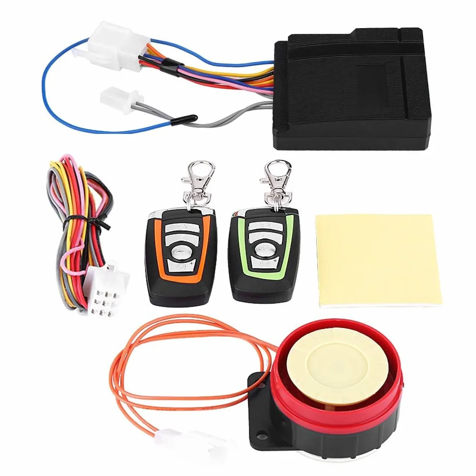 Motocyklowy system alarmowy 12V 125dB uniwersalny wodoodporny bezprzewodowy z 2 pilotami