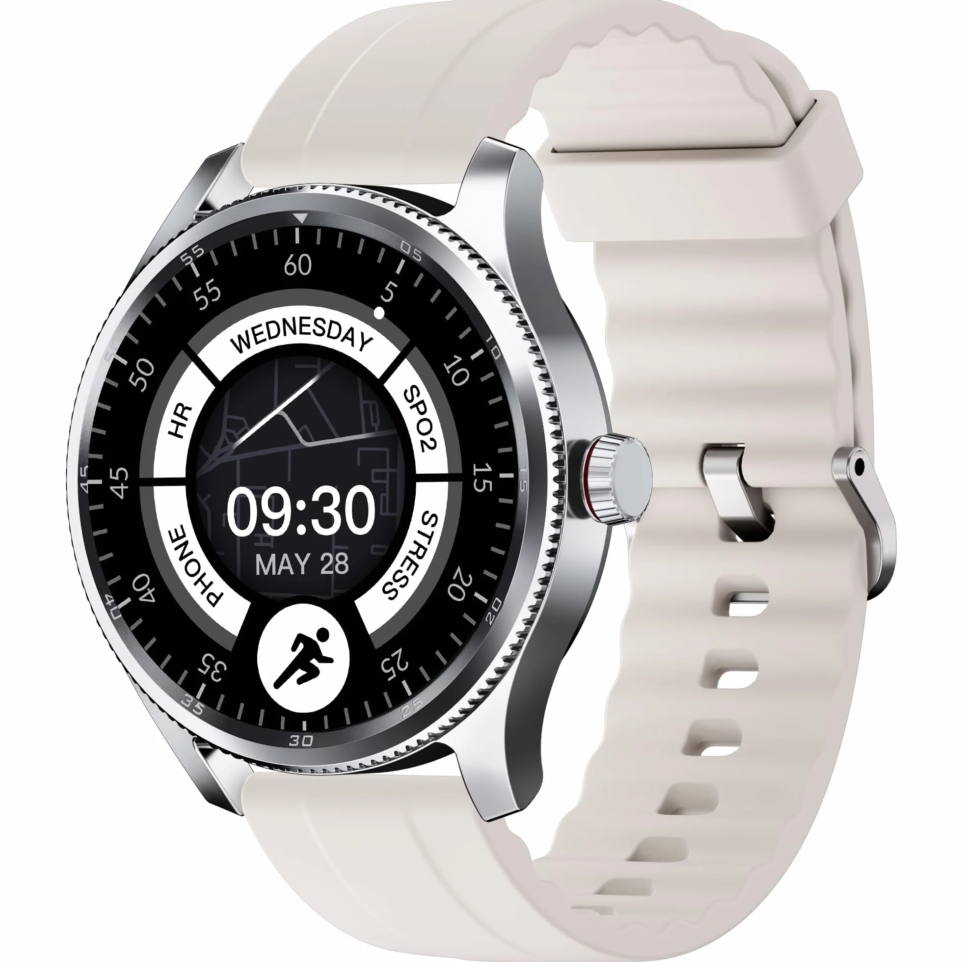 TOOBUR Inteligentny zegarek dla mężczyzn i kobiet, metalowa ramka z krokomierzem, smartwatch 100 sportowych, odpowiadanie za połączenie telefoniczne i pulsometr, wodoodporny IP68 do pływania