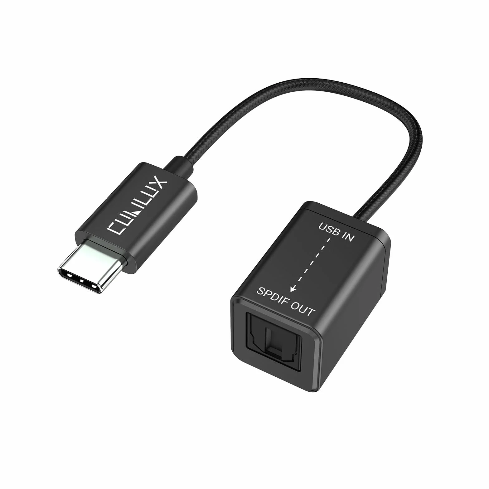 Cubilux USB C do SPDIF adapter wyjścia audio optycznego 192 KHz/24 bity