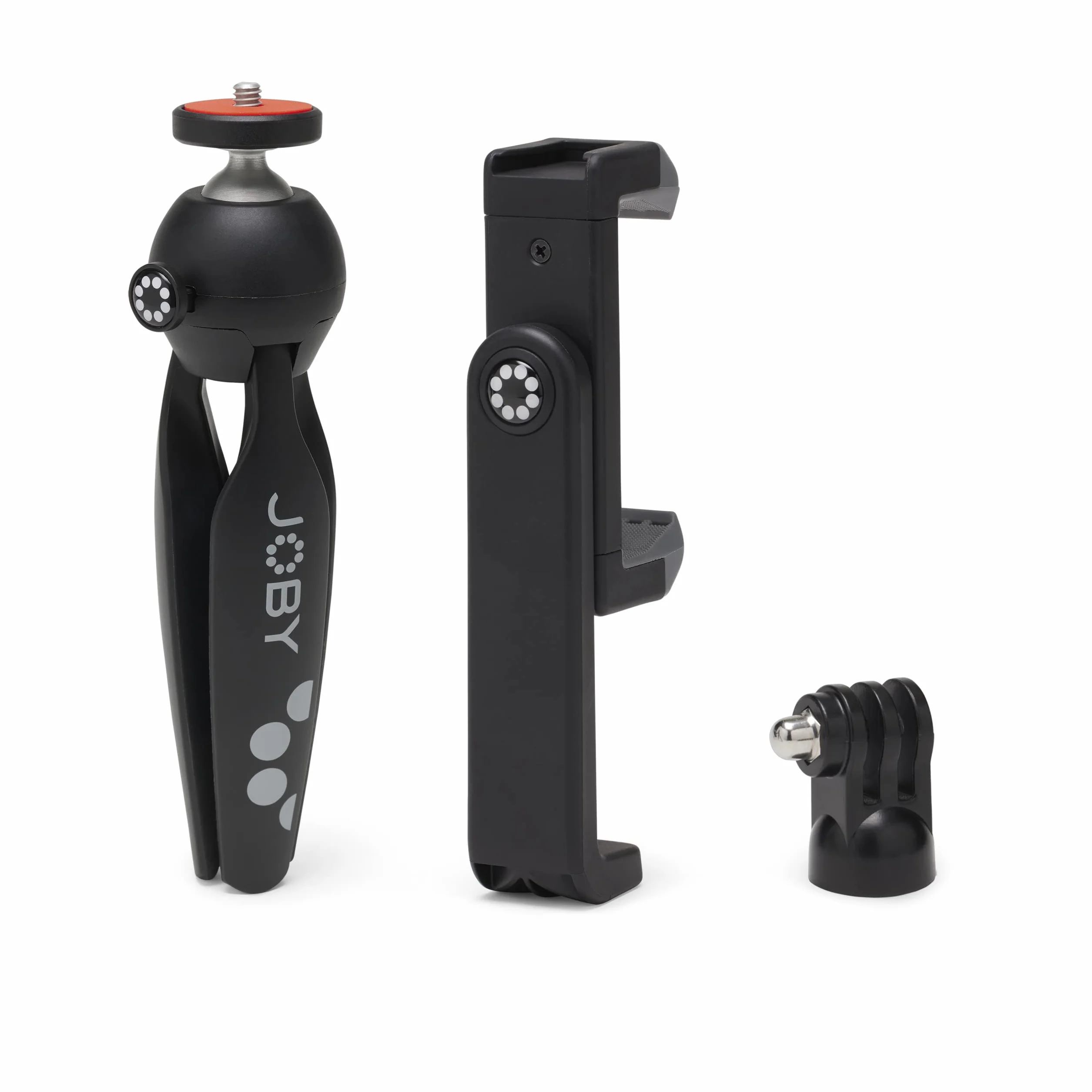 JOBY HandyPod 2 zestaw, statyw stołowy z uchwytem na telefon GripTight 360 i mocowaniem przegubowym, statyw do telefonów do smartfonów, kamery akcji i aparatów bezlusterkowych lub urządzeń do 1,0 kg,