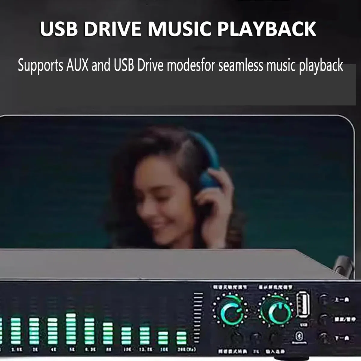 31-Pasmowy Equalizer Cyfrowy z 21 Efektami i Wyświetlaczem LED | Stereofoniczny Korektor Graficzny Audio, Regulacja Niskich Tonów Średnich, Automatyczna Redukcja Szumów, Dla Studia Nagrań