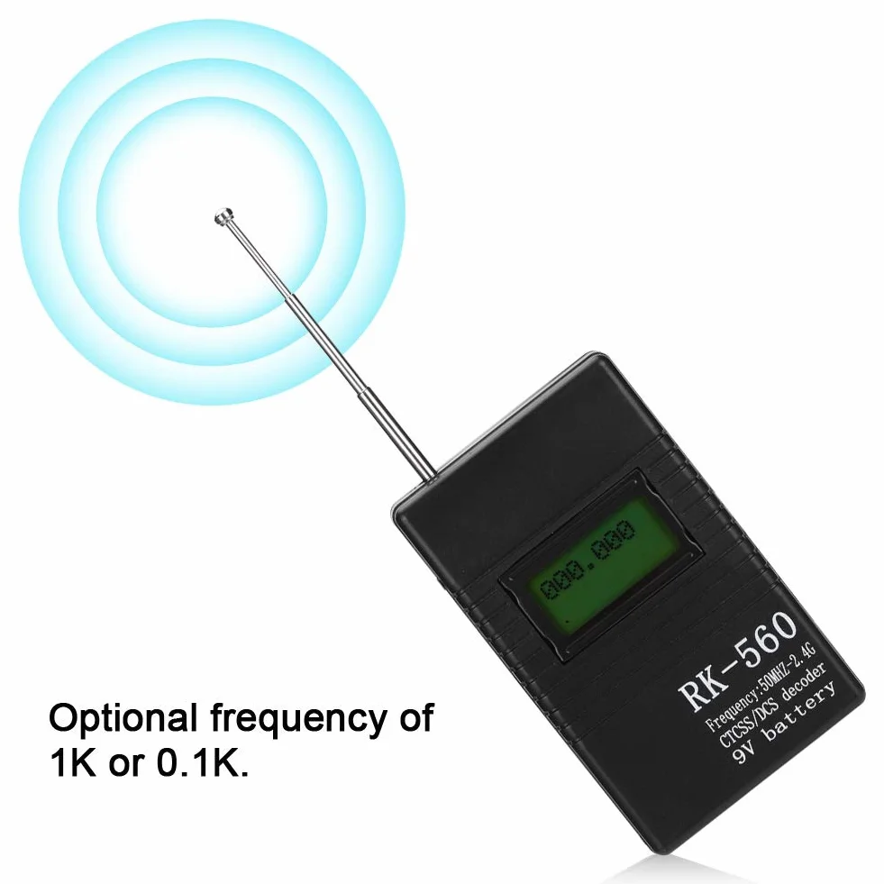 Przenośny Ręczny Licznik Częstotliwości, Dokładny Miernik Częstotliwości RK560 50 Mhz-2.4 Ghz, Przenośny Ręczny Tester Częstotliwości Radiowej, z Anteną