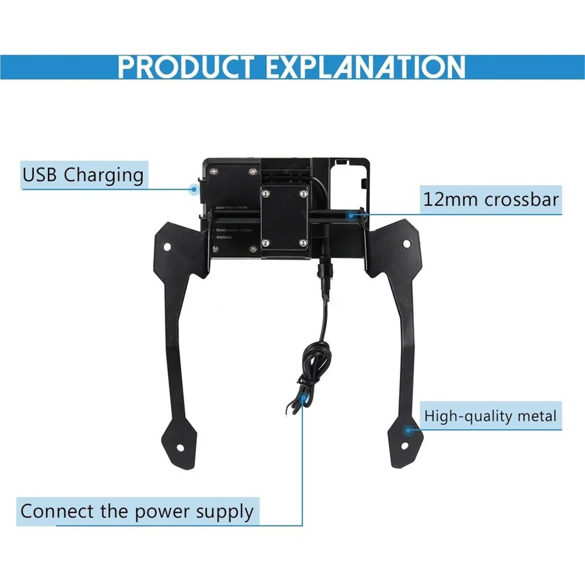 Pasuje do BMW F850GS ADV, uchwyt na szybę przednią, uchwyt na telefon komórkowy, uchwyt na nawigację GPS Uchwyt do nawigacji GPS(F850GS ADV set)