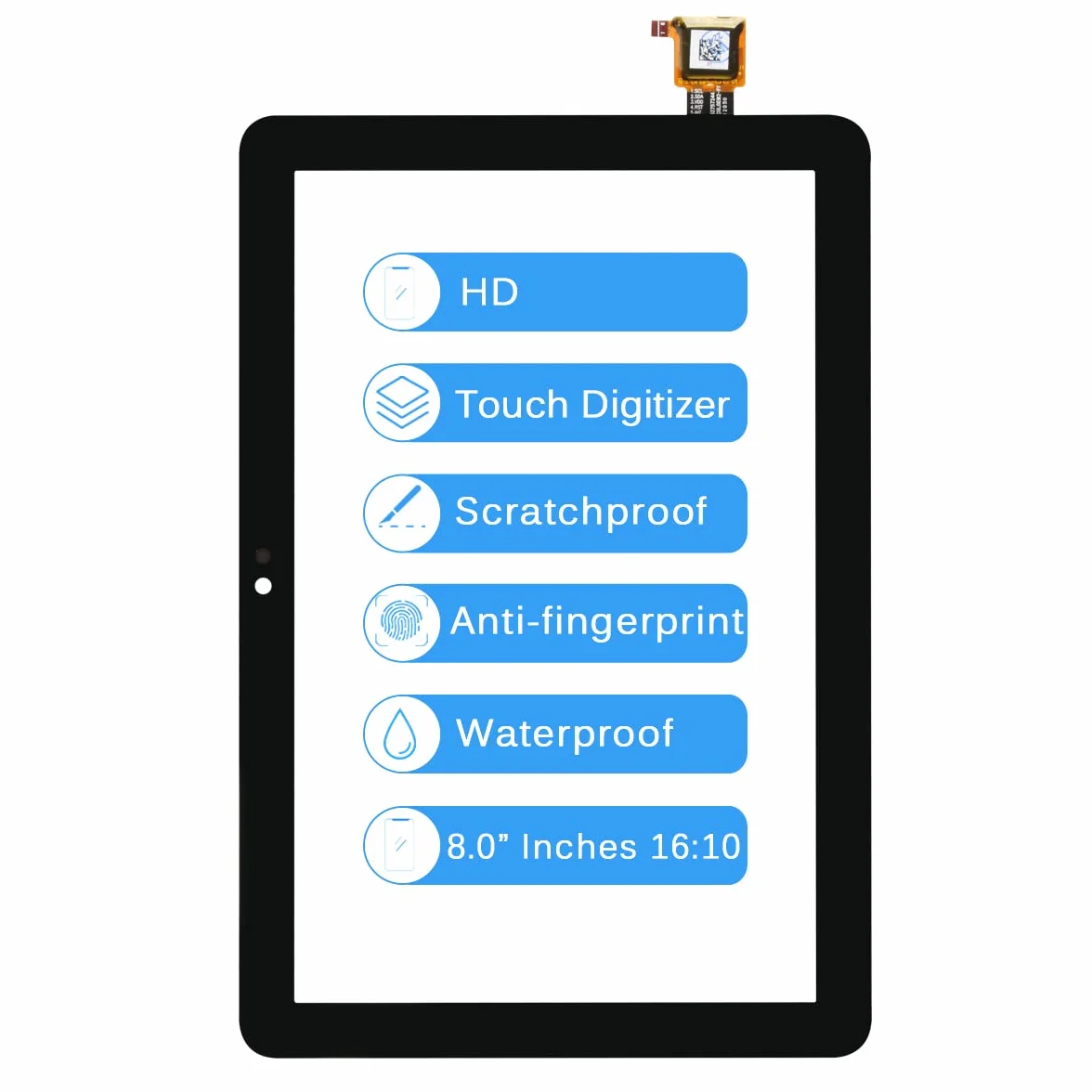 LADYSON Oryginalne szkło do tabletu Amazon Kindle Fire HD8/HD8 Plus 10. generacji 2020 K72LL3 K72LL4 ekran dotykowy Digitizer panel zamienny z czujnikiem z przodu szkło soczewka z bezpłatnymi narzędziami do naprawy