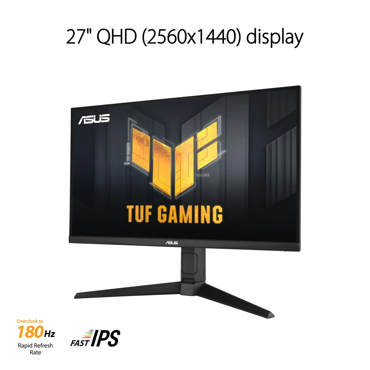 ASUS TUF Gaming VG27AQL3A – 27-calowy monitor WQHD – 180 Hz, 1 ms GtG, FreeSync, G-Sync, Adaptive Sync, ELMB, DisplayHDR 400 – panel Fast-IPS, 16:9, 2560 x 1440, DP, HDMI, USB, ergonomiczny, głośnik