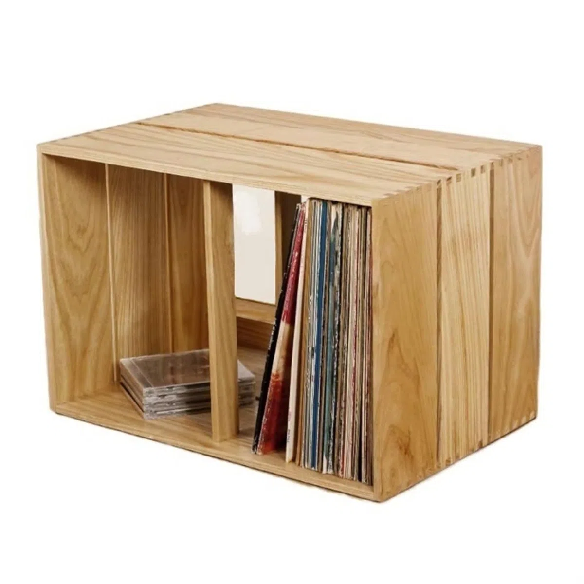 Stojak na płyty CD Uchwyt na płytę winylową - Stołowa półka do przechowywania płyt winylowych - Drewniana szafka do przechowywania płyt winylowych LP z możliwością układania w stosy Uchwyt na płyty wi