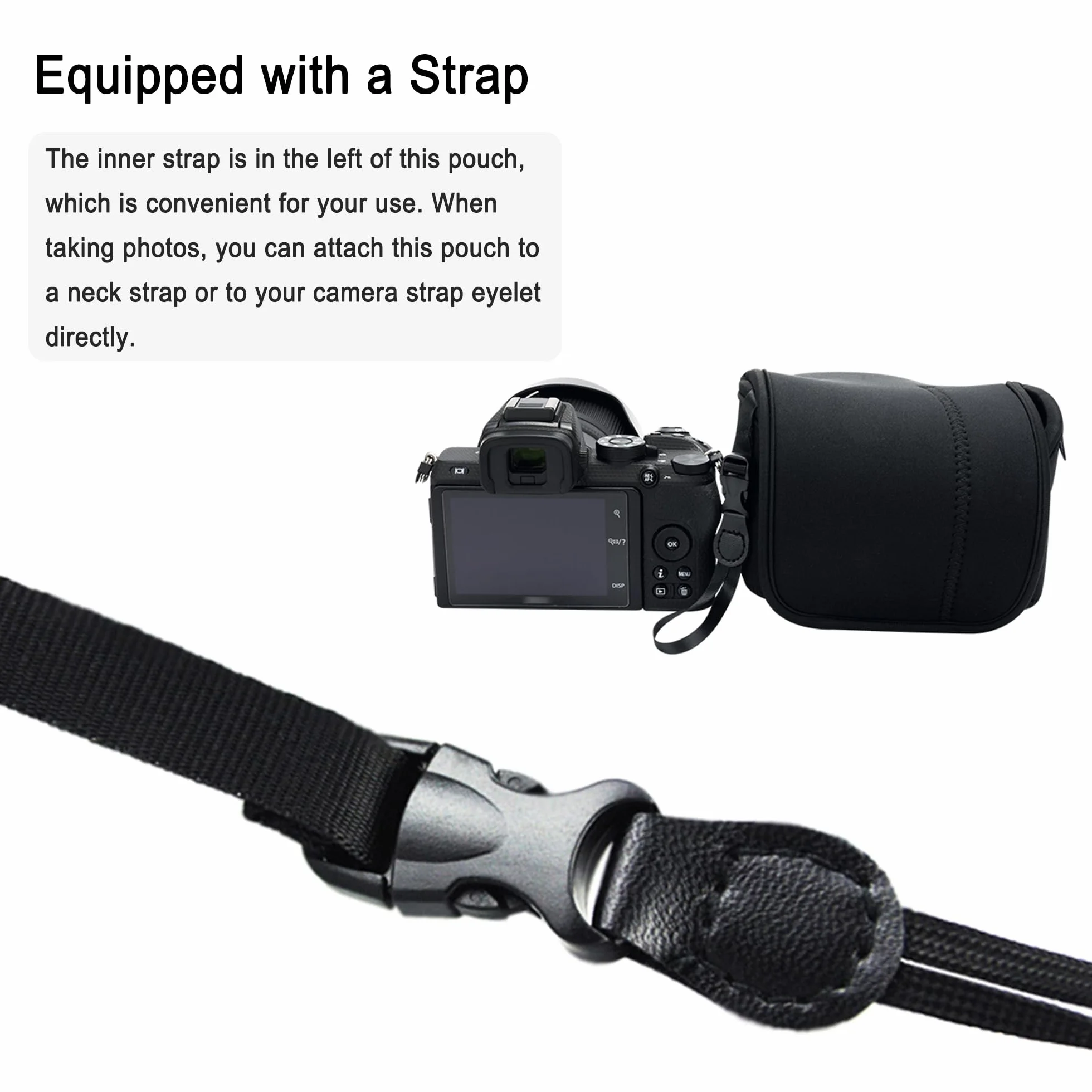 JJC Neoprenowy Etui na Aparat do Fujifilm X-T3, Nikon Z7, Canon R10, Sony A7