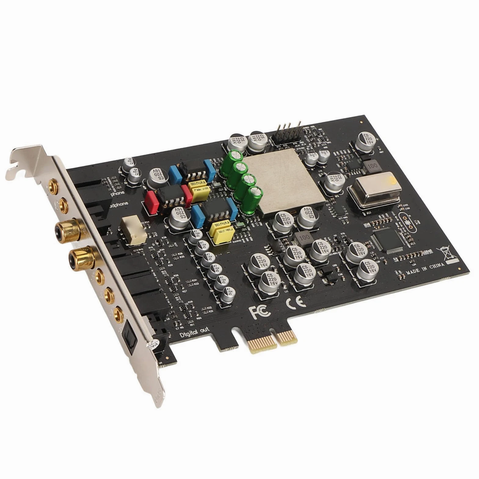 Wewnętrzna Karta Dźwiękowa, CM8828 CM9882A 7.1CH TCXO 24Bit 192kHz 100db SNR Karta Dźwiękowa PCI Express Adapter, Karta Dźwiękowa Stereo 3D PCI e, na PC 7 8 10 XP Vista