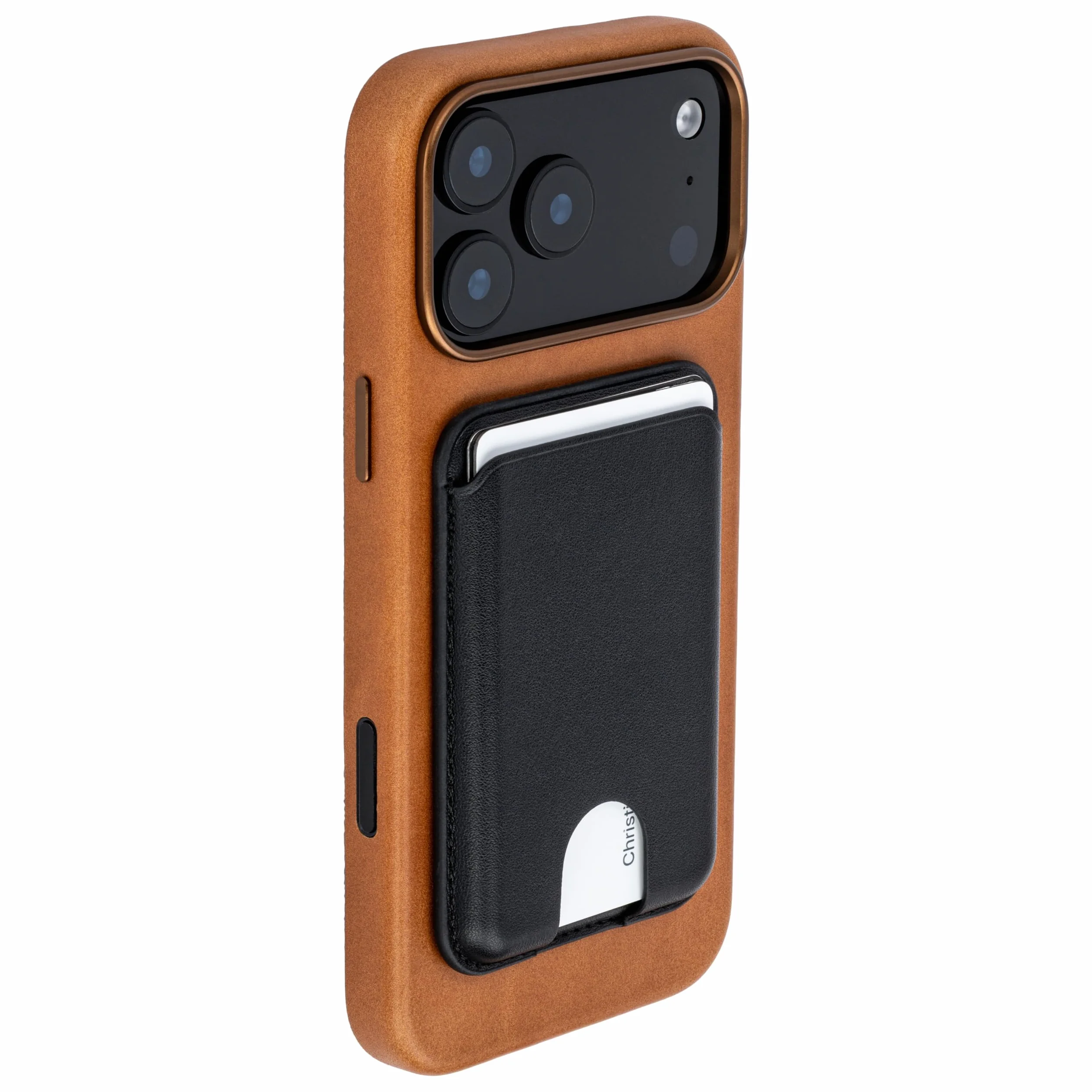 Dockem Etui z Prawdziwej Skóry do iPhone 17 Pro Max Kompatybilne z MagSafe, z Pojemnościowym Przyciskiem Sterowania Aparatem (MSGL, Jasnobrazowy)