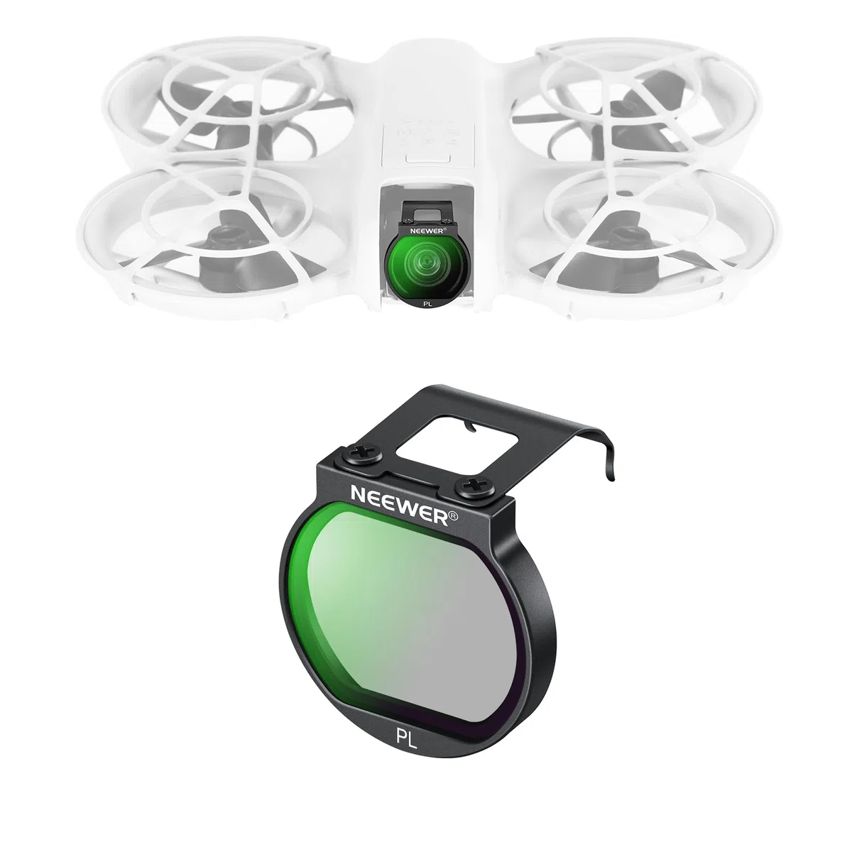 NEEWER Filtr CPL do drona NEO, ultracienkie, wielowarstwowe szkło optyczne HD, nakładany filtr polaryzacyjny, akcesoria do dronów, filtr polaryzacyjny kompatybilny z DJI NEO, FL-N26