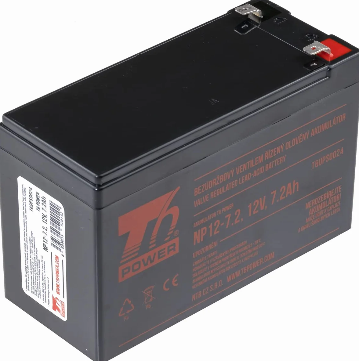 Bateria T6 Power dla NP12-7.2, 12V, 7.2Ah