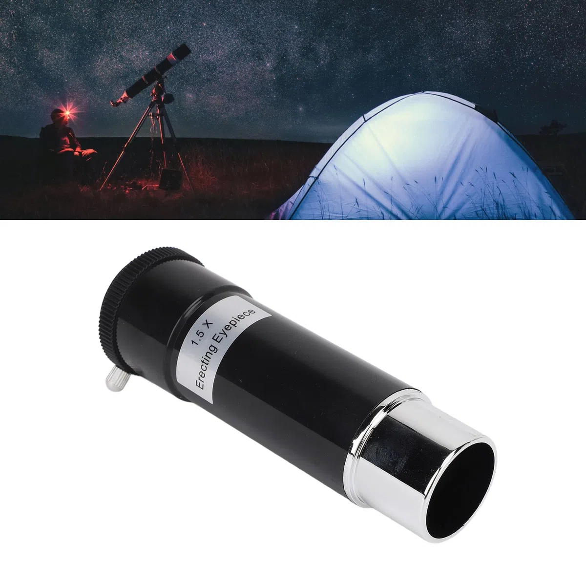 Soczewka Barlowa 1,5X, Soczewki Barlowa do Teleskopów z Dwiema Osłonami Przeciwpyłowymi, Akcesoria do Teleskopów 1,25 Cala do zastosowań Astronomicznych i Fotograficznych