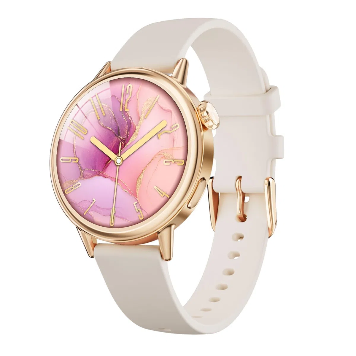 TOOBUR Petite Smartwatch dla kobiet z małym nadgarstkiem, 37 mm AMOLED Smartwatch, kompatybilny z Androidem i iOS, tracker fitness z monitorem kroków/snu/HR, elegancko zapakowany, ładny prezent dla