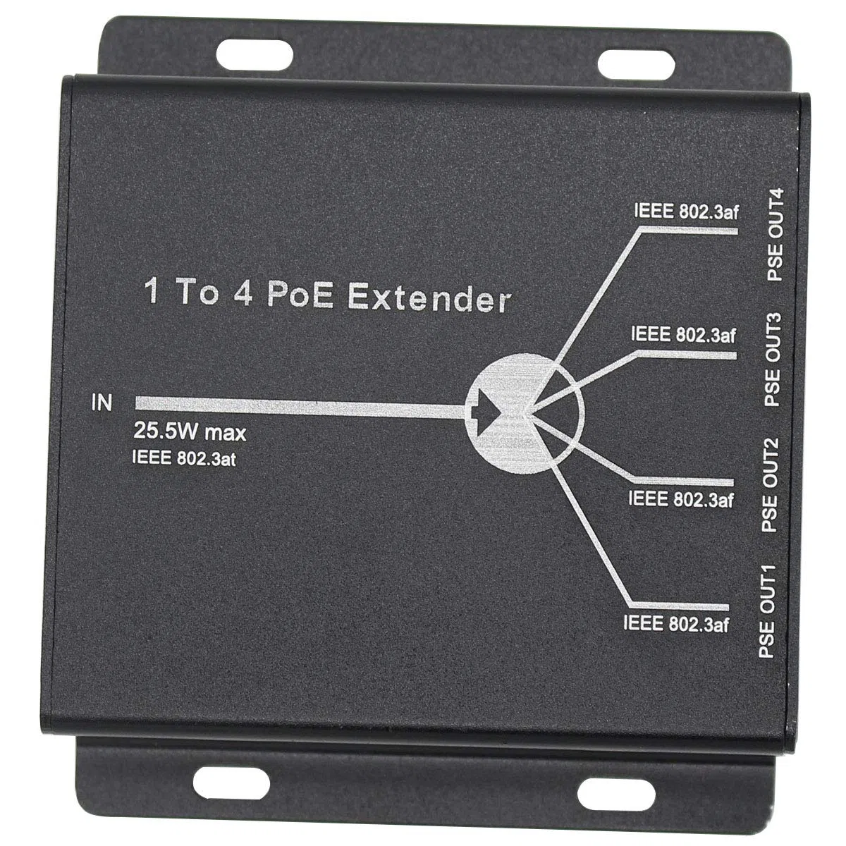 POE Przedłużacz RJ45 4-portowy 10/100M IEEE802.3at (Power AP, kamera IP, telefon IP i inne urządzenia sieciowe