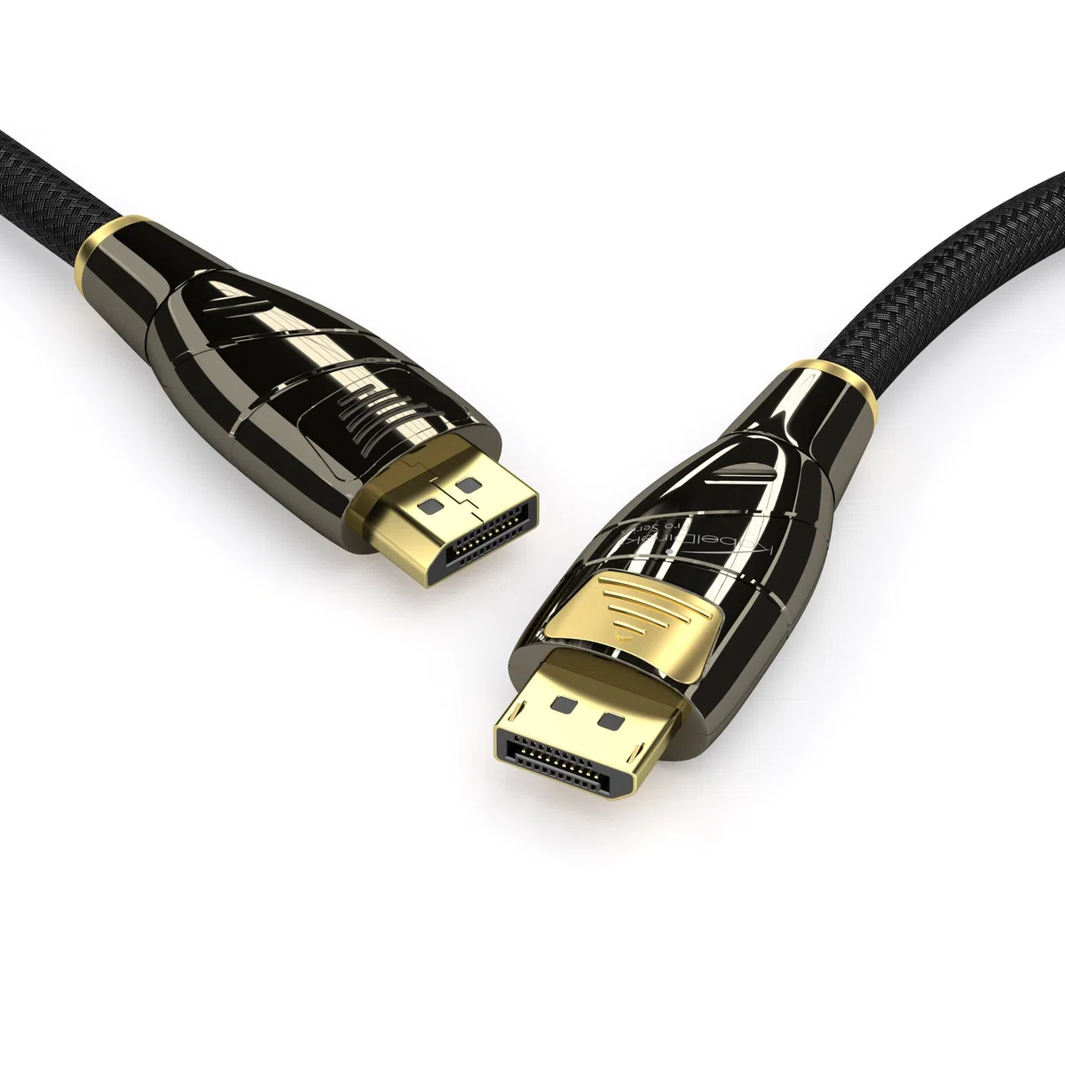 KabelDirekt Kabel DisplayPort – 2 m (4K 60 Hz, wersja 1.2, wtyczka z blokadą, nylonową osłoną) – seria PRO