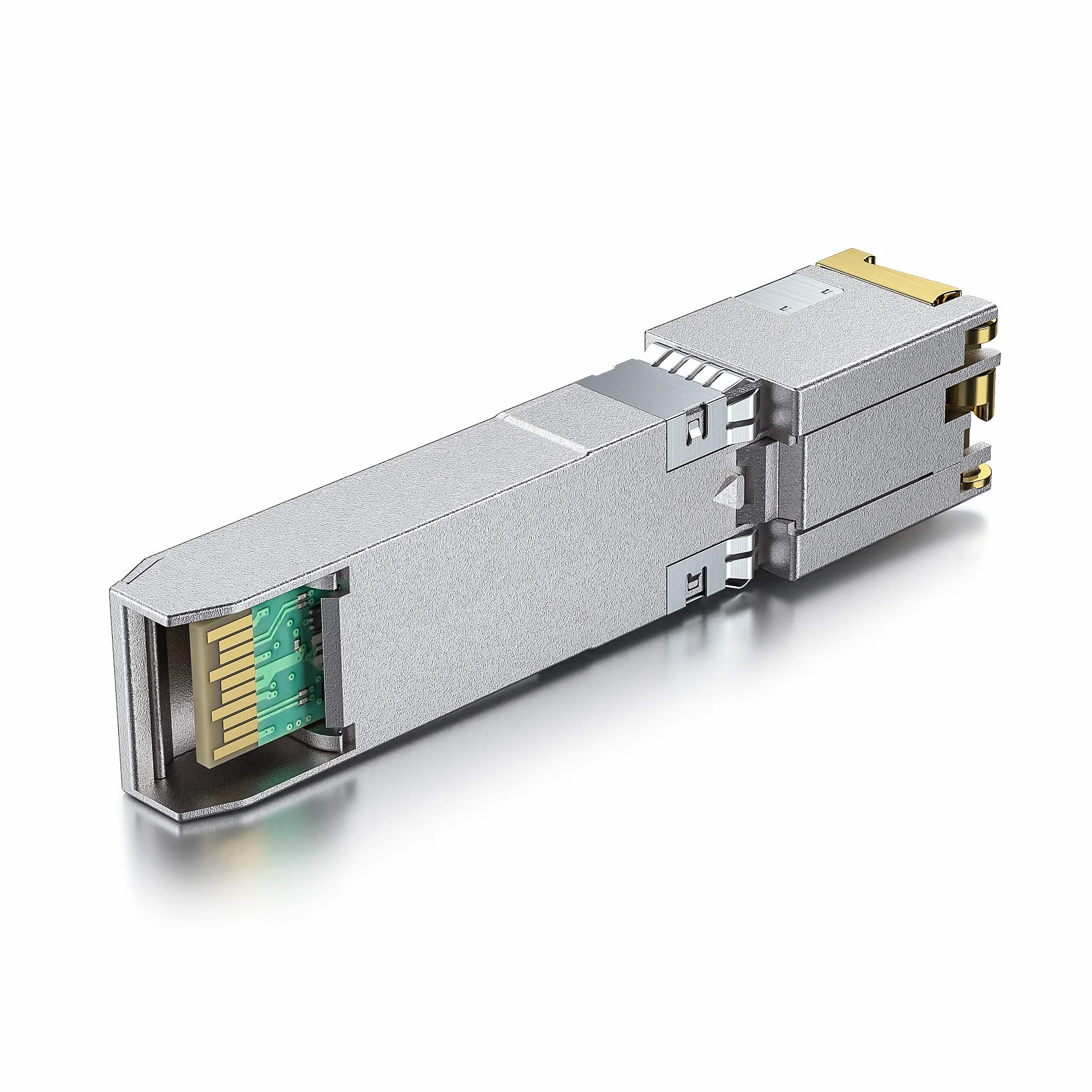HiFiber 10Gb SFP+ RJ45 Transceiver, 10Gbase-T SFP+ Ethernet Miedź Modul obsługuje 10G/5G/2,5G, CAT.6a/7, 30 m, dla Cisco SFP-10G-T-S, Ubiquiti UF-RJ45-10G, UniFi, TP-Link, Fortinet, Netgear, D-Link