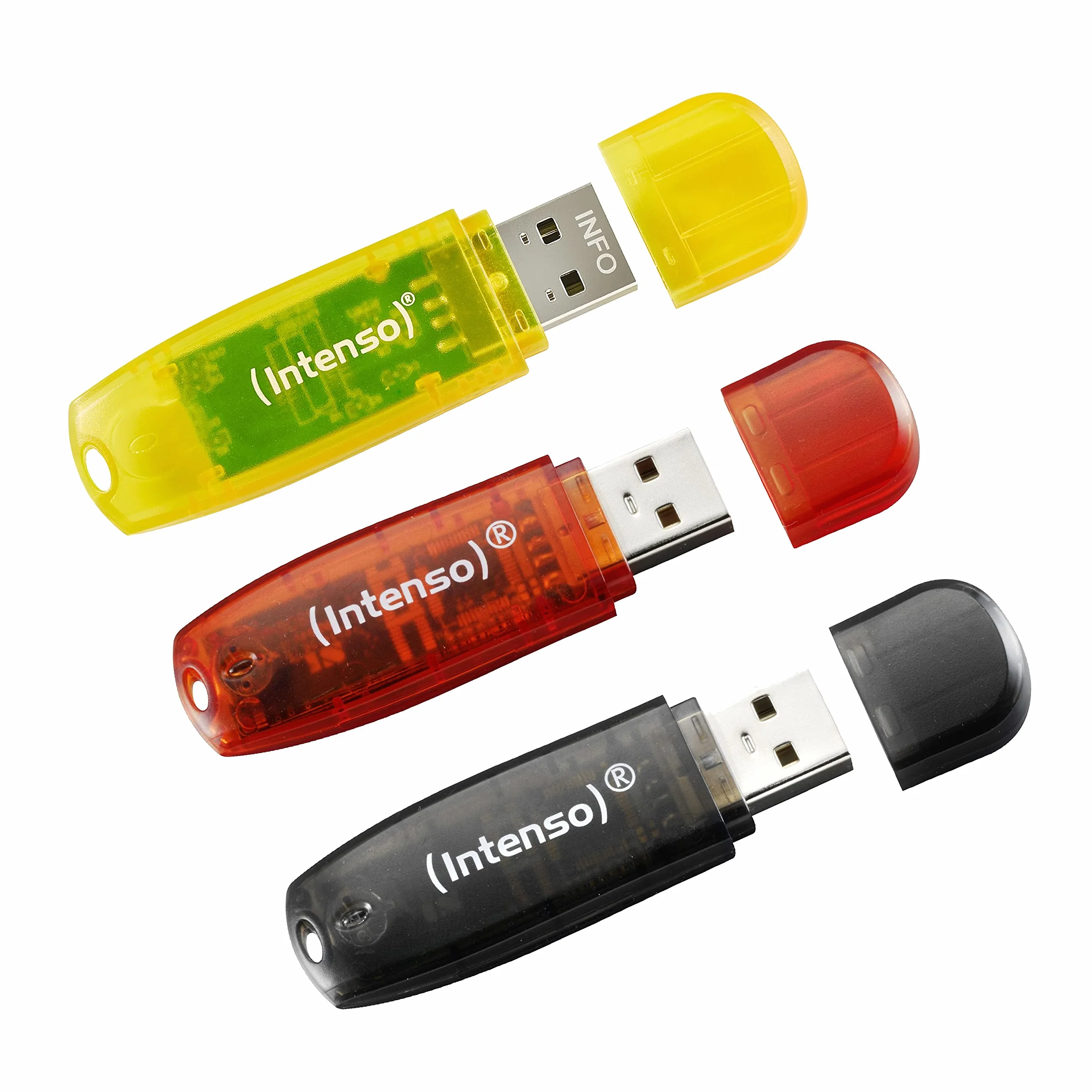 Intenso Rainbow Line 3 x 32 GB pamięć USB 2.0, żółta, czerwona i czarna