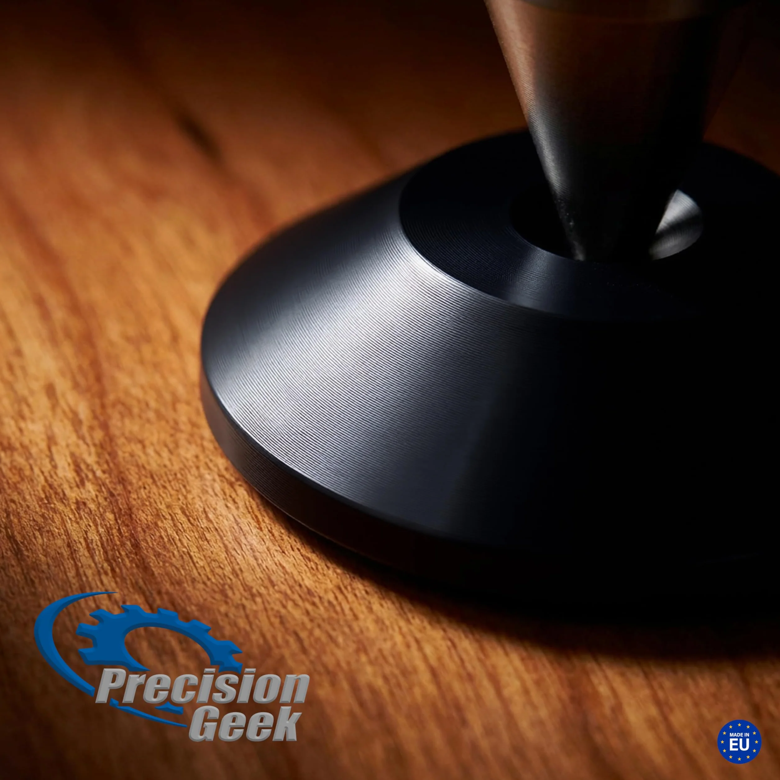 PrecisionGeek Podkładki do głośników – czarne anodowane aluminium – Coned Ø20 – zestaw 8 sztuk