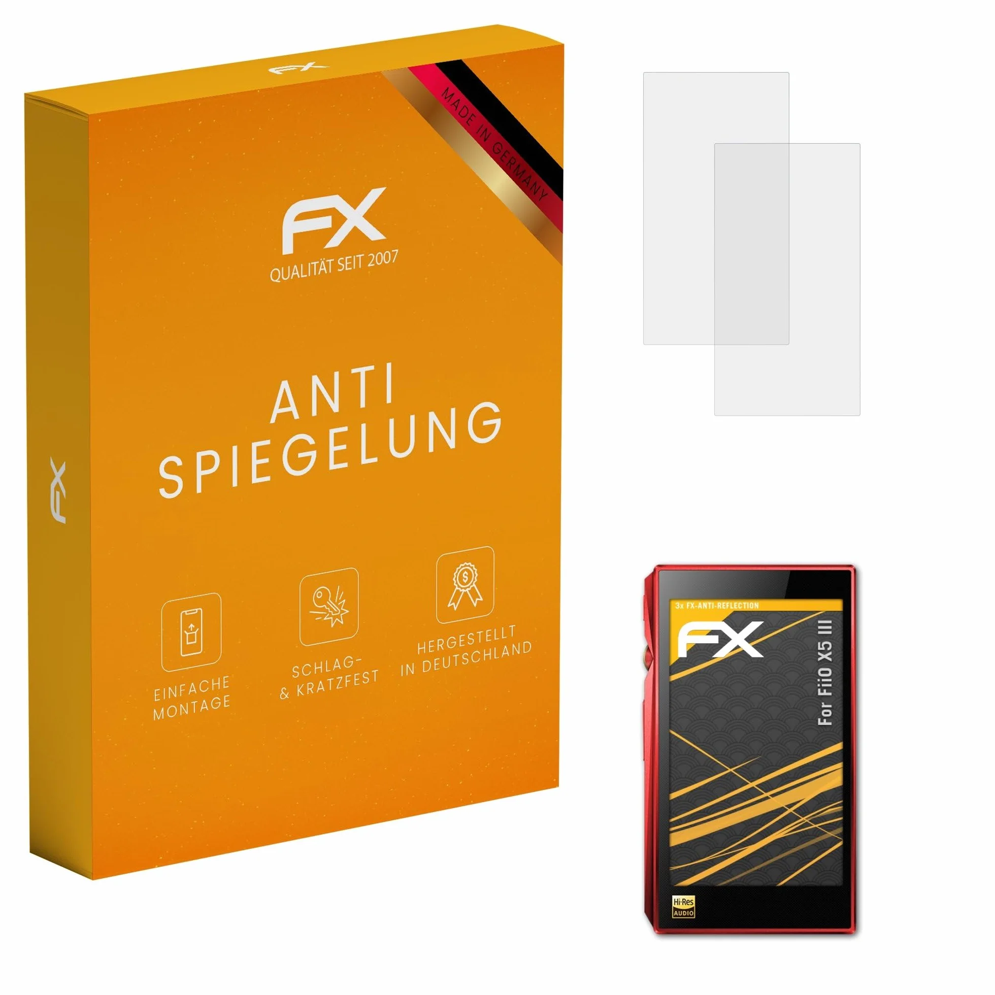 atFoliX Folia ochronna kompatybilny z FiiO X5 III Folia ochronna na ekran, antyrefleksyjne i amortyzujace FX Folia (Zestaw 3)