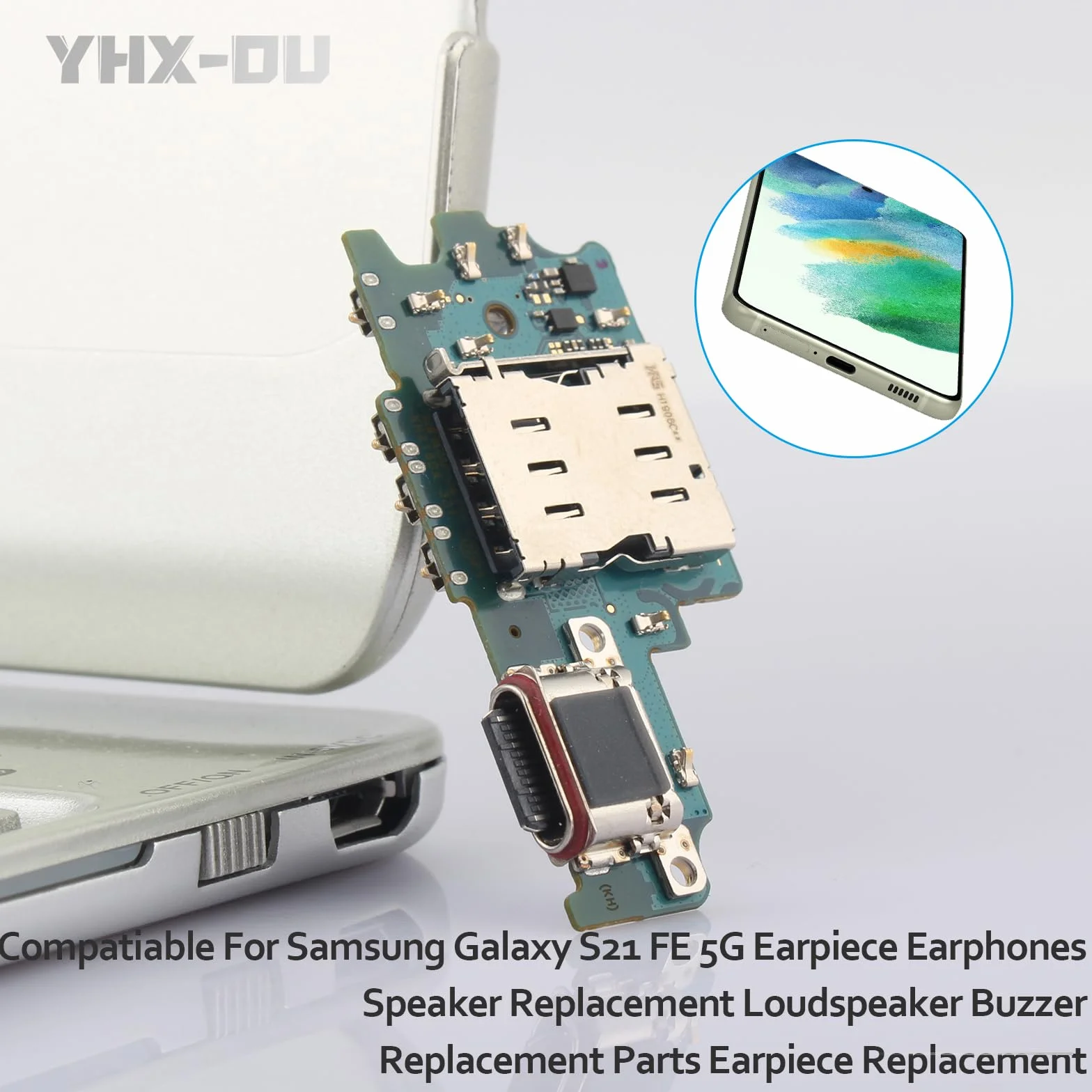 6.4'' gniazdo ładowania do Samsung Galaxy S21 FE 5G SM-G990B SM-G990U SM-G990W SM-G990E Dock Connector Port Charger Ładowarka Port Mikrofon Audio Jack Flex kabel + narzędzie instalacyjne