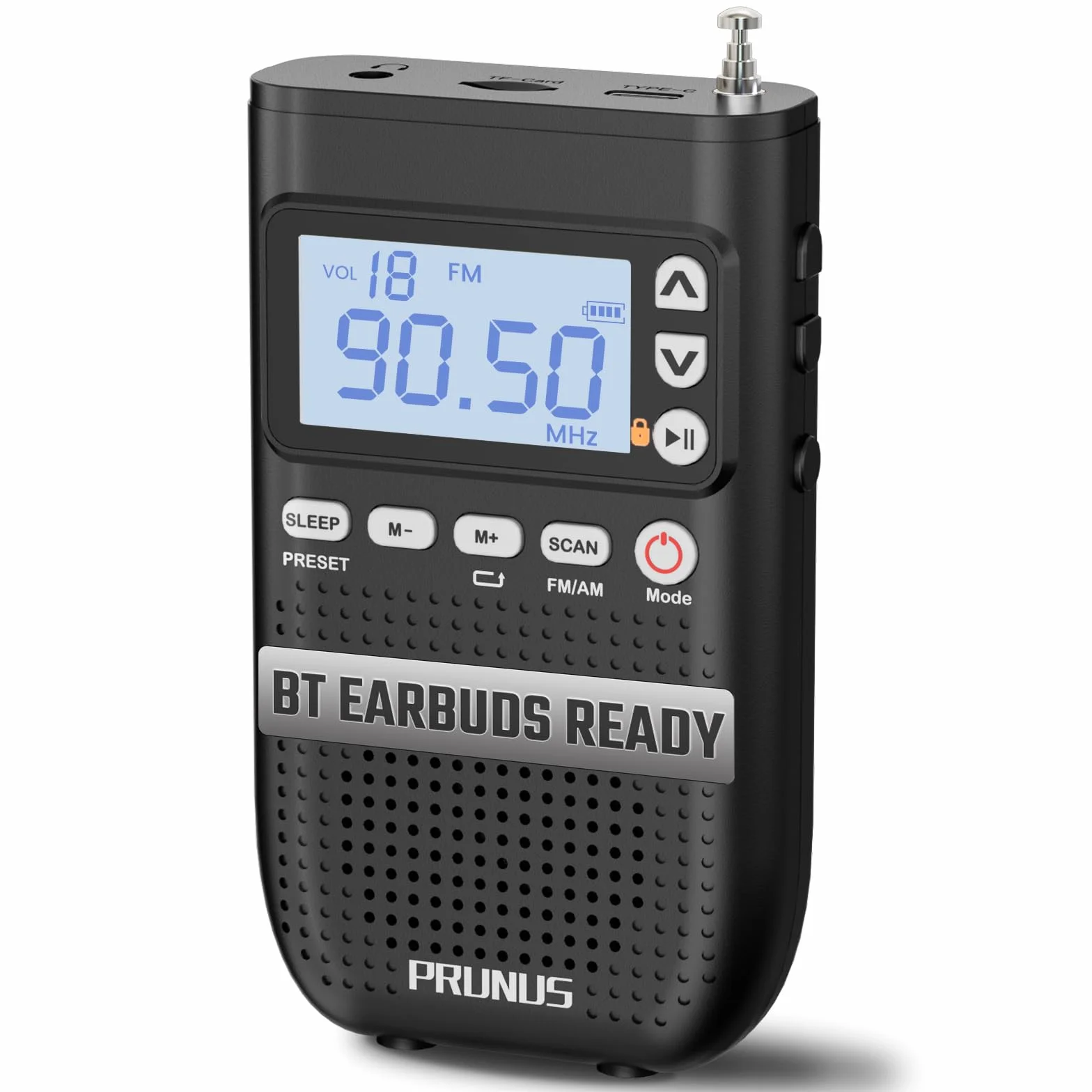 PRUNUS J-618 Radio przenośne AM FM Bluetooth 2000 mAh