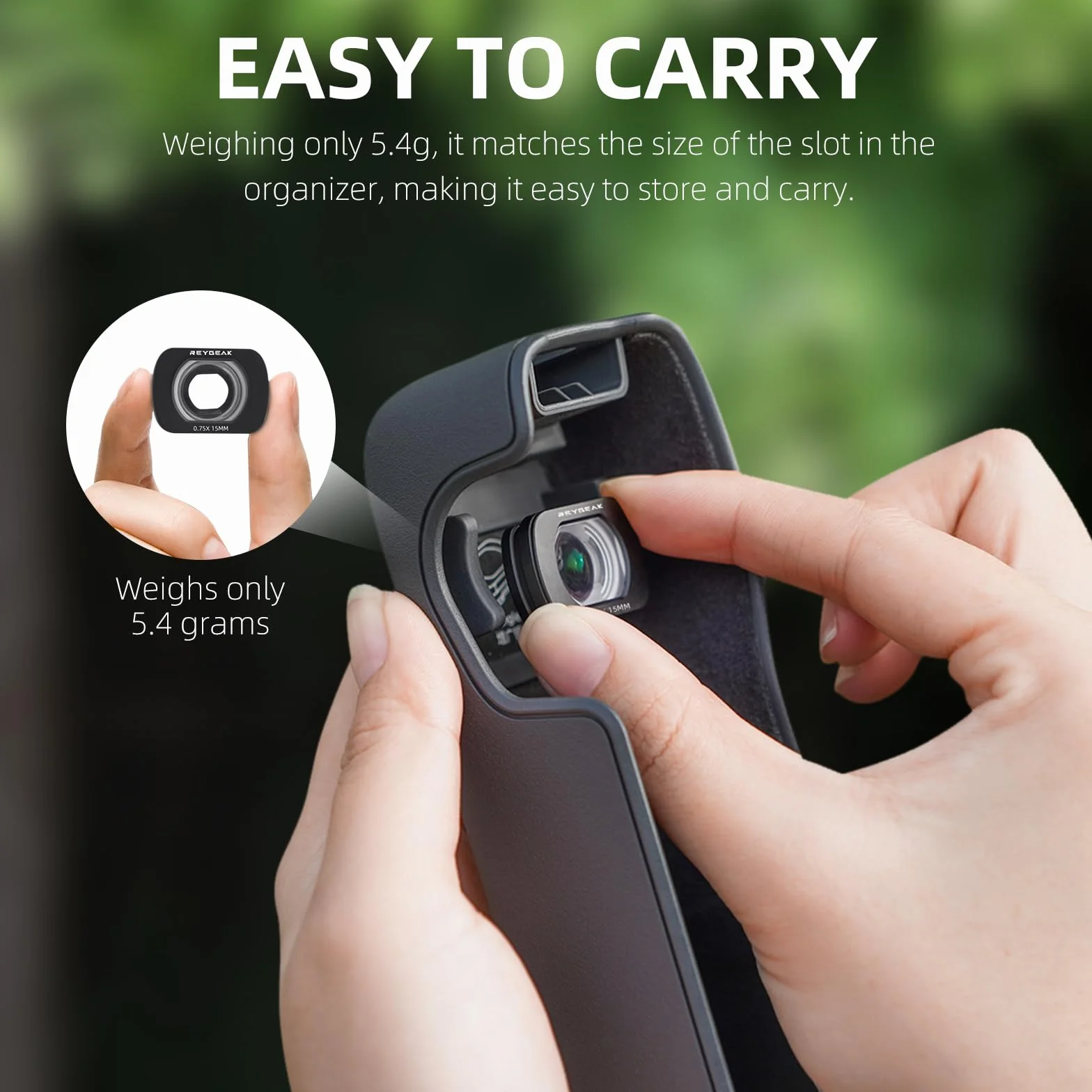 REYGEAK Obiektyw szerokokątny kompatybilny z Osmo Pocket 3, magnetyczna soczewka designerska do DJI Osmo Pocket 3