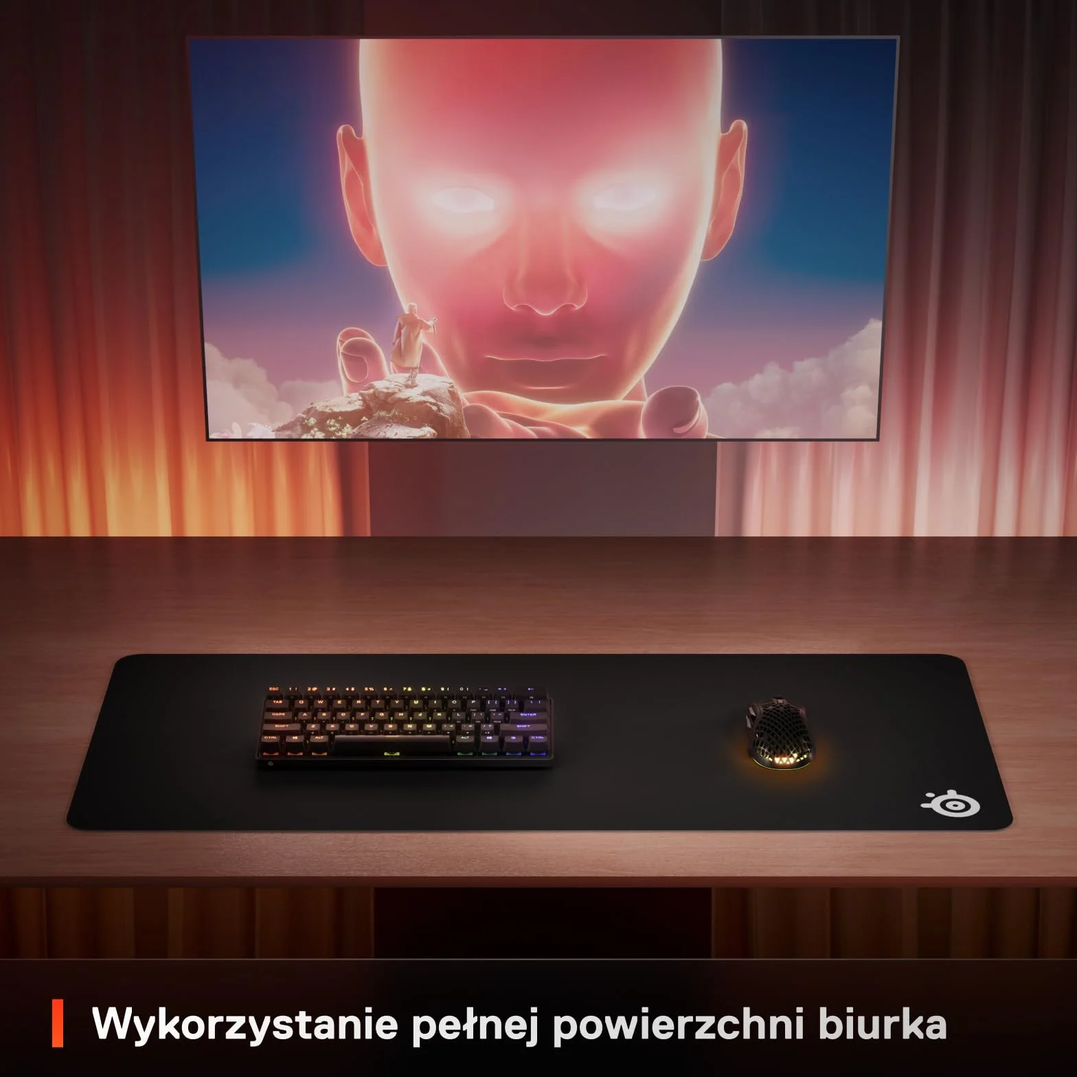 SteelSeries QcK XXL podkładka pod mysz do gier – tkanina XXL – doskonałe śledzenie ruchów i stabilność – podkładka esportowa – antypoślizgowa – wykorzystanie pełnej powierzchni biurka