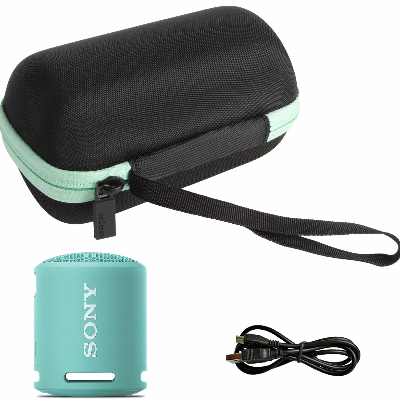 co2CREA Twardy futerał ochronny do Sony SRS-XB13 xb12 przenośny wodoodporny bezprzewodowy głośnik Bluetooth