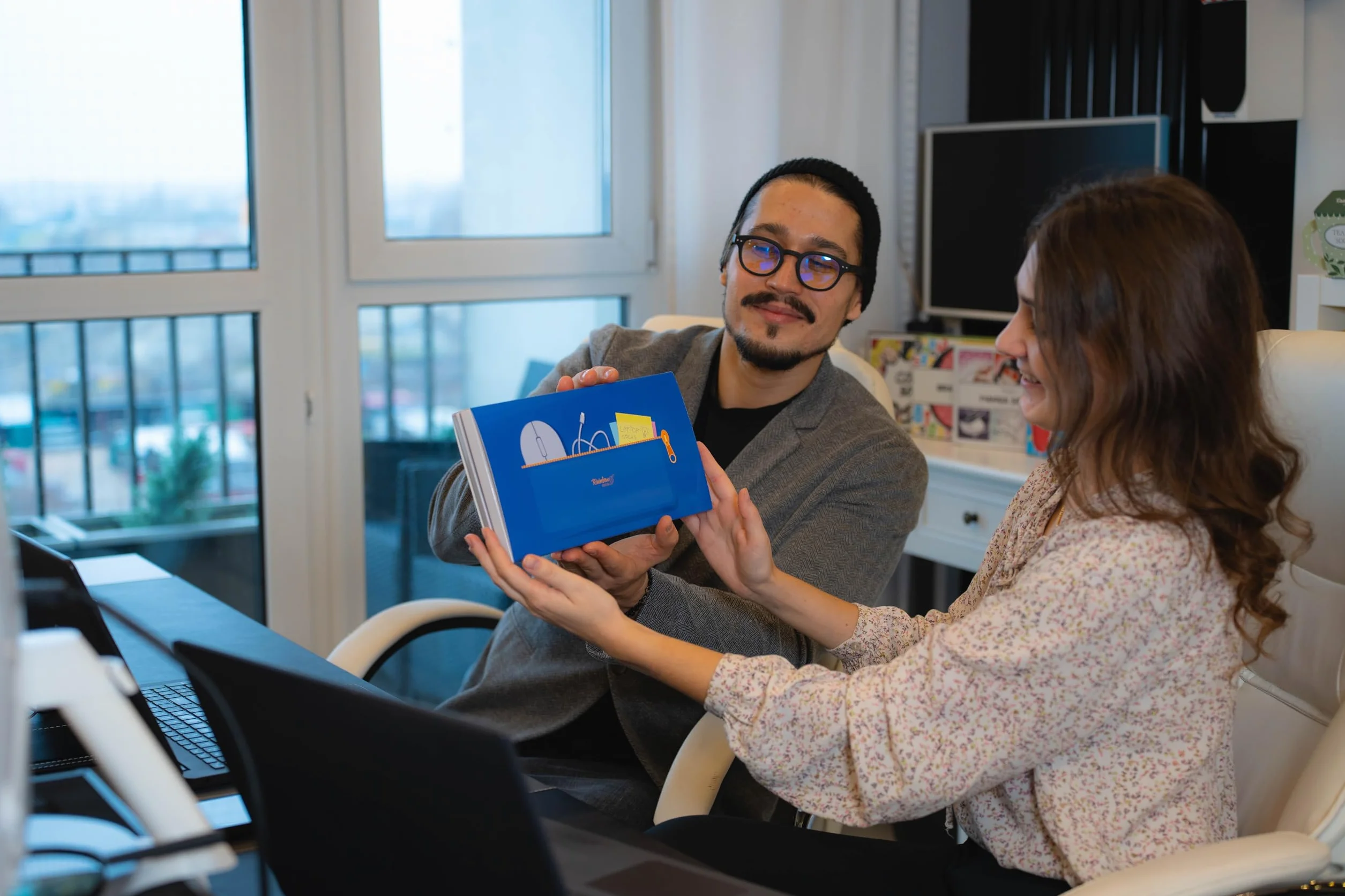 Rainbow Socks - Skarpety na laptopa - Damskie męskie Skarpetki Prezent Nowość dla programistów i entuzjastów informatyki - 2 pary