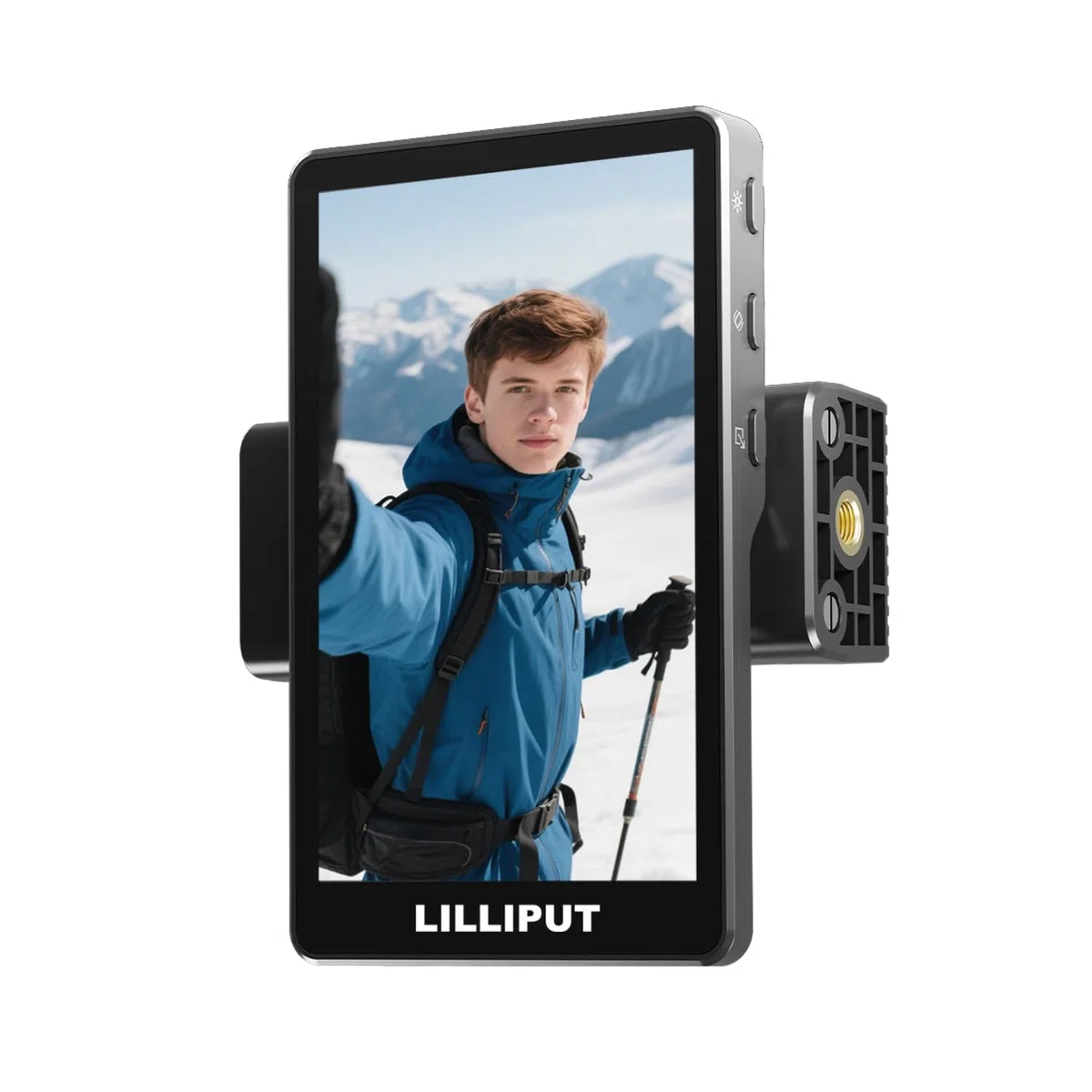 LILLIPUT V4 Telefon-Vlog-Selfie-Monitorbildschirm – 3,97-calowy zewnętrzny monitor z kamerą dla iPhone i Android z wejściem HDMI i Typ-C, podwójne zasilanie, uchwyt magnetyczny, obrót i odbicie