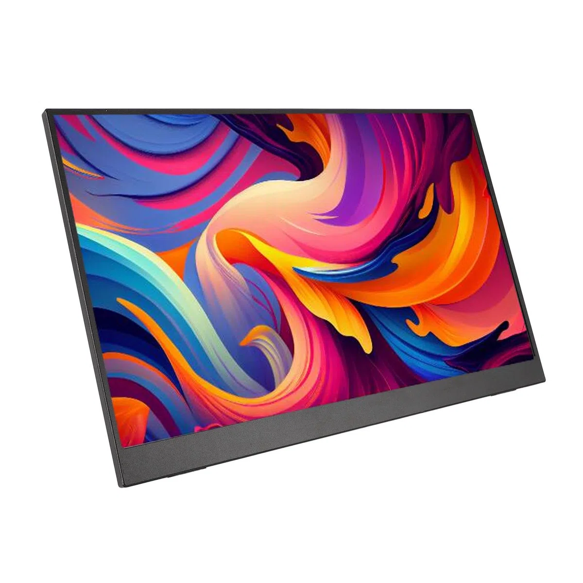 Przenośny Wyświetlacz Full HD 1080P IPS o Przekątnej 15,6 Cala, Wszechstronny Monitor Typu C do Laptopa, Konsoli, Ultracienki Drugi Ekran z regulowaną podstawą, Idealny do Gier,