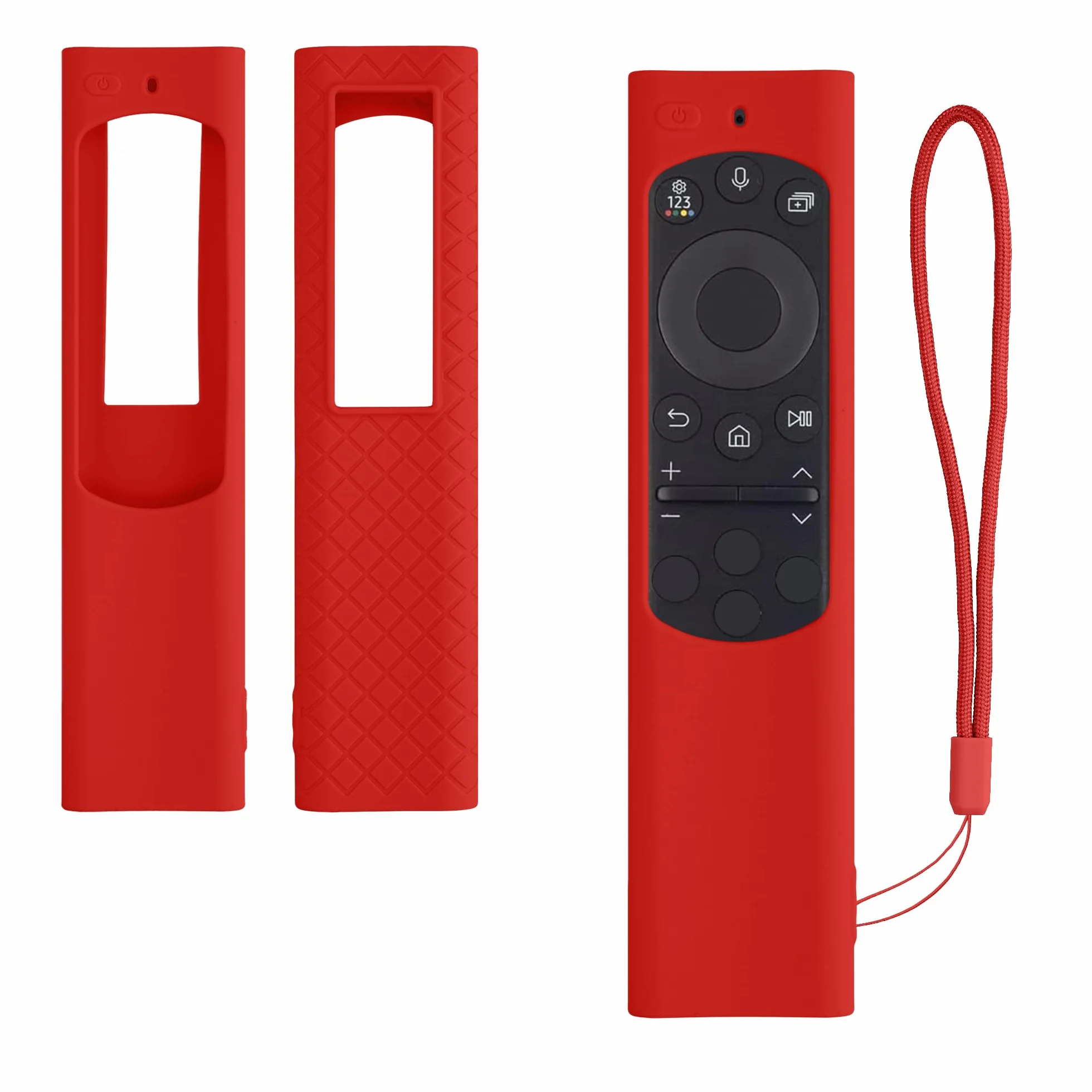 kwmobile Silikonowe etui z pilotem zdalnego sterowania kompatybilne z Samsung Smart TV TM2280e BN59-01385 / BN59-01386 / BN59-01391A Cover - antypoślizgowa obudowa ochronna z pilotem - czerwona