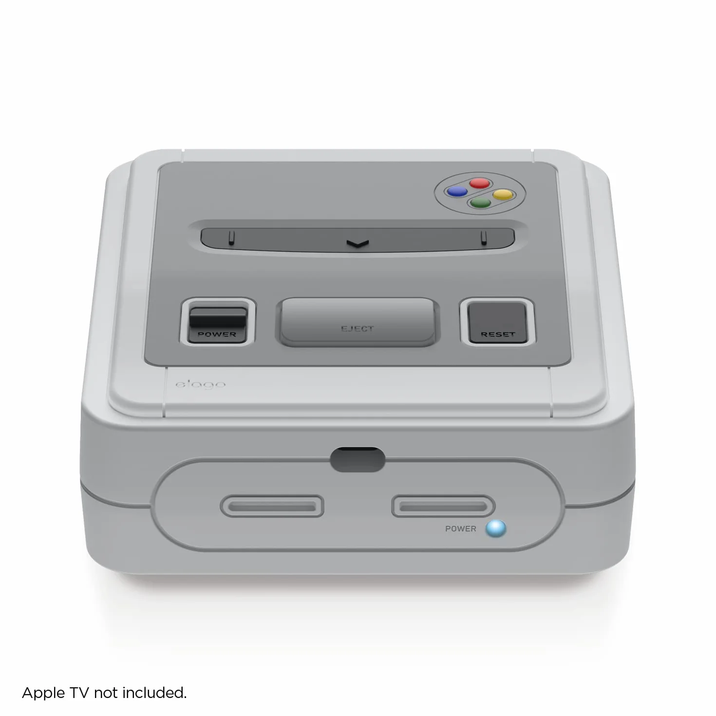 elago Etui T4 kompatybilne tylko z Apple TV 4K 3. generacji 2022 (HD) – z wycięciem na czujnik podczerwieni i wycięciem LED (nie pasuje do modeli z 2021 r.) (jasnoszare)