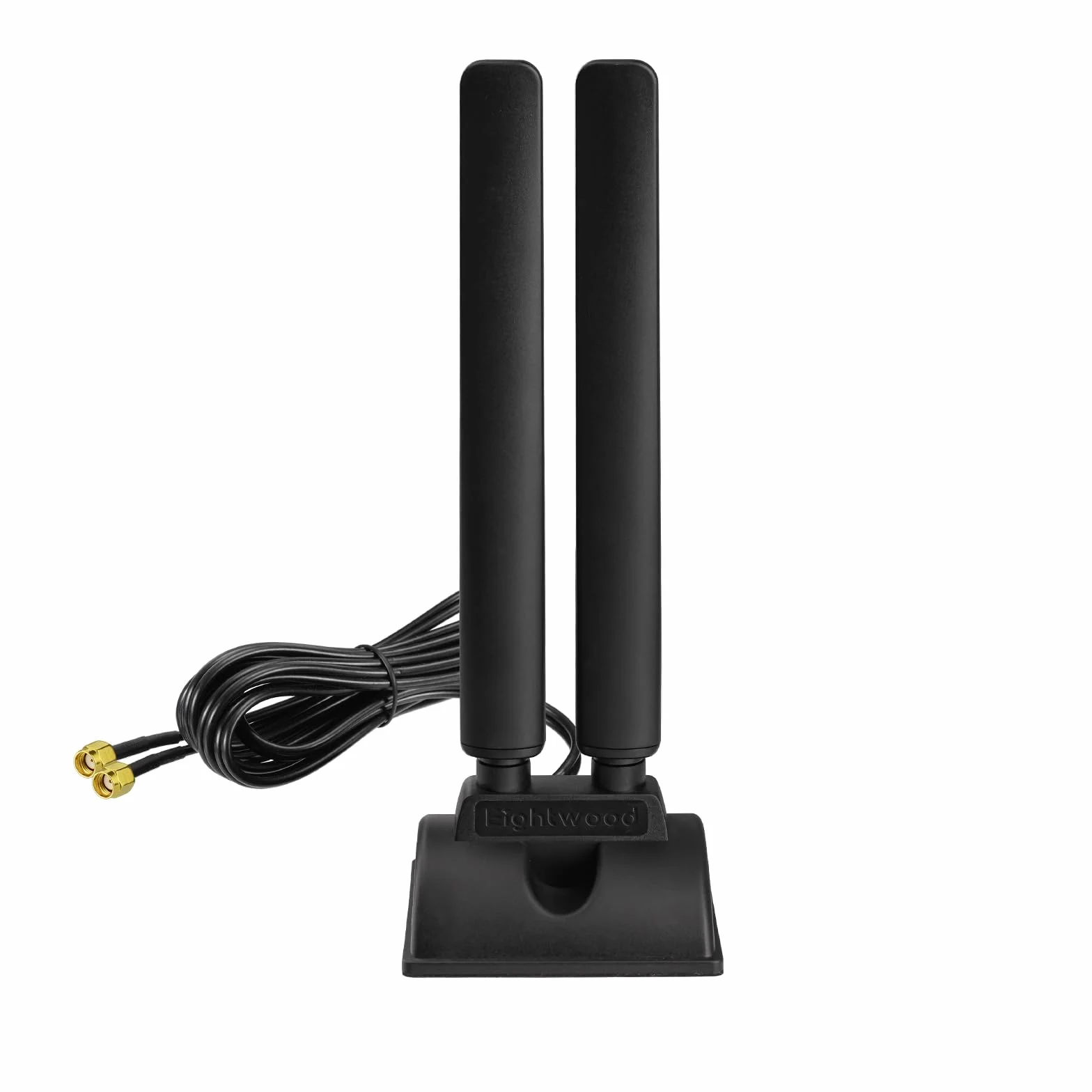Eightwood Trójpasmowa antena WiFi 6E – 2,4 GHz, 5 GHz, 6 GHz RP-SMA do komputera stacjonarnego, karty Bluetooth, adaptera USB, routera