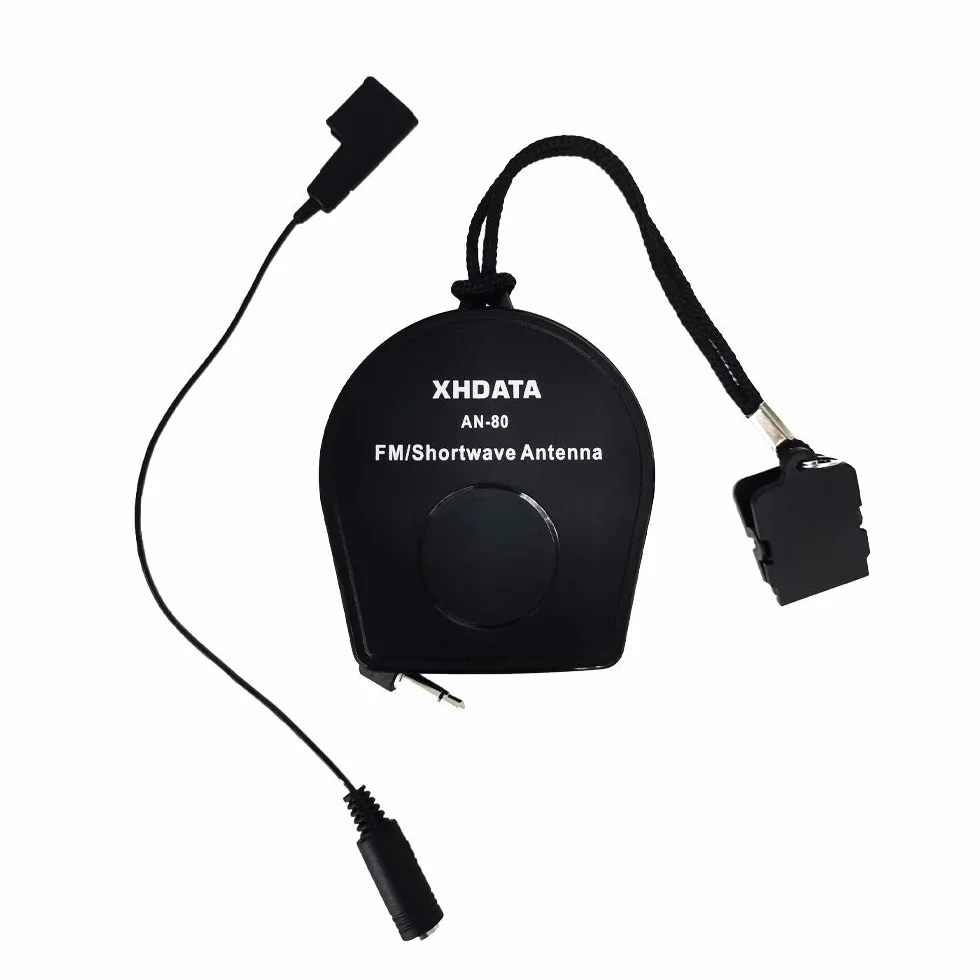 XHDATA AN-80 Antena radiowa FM SW Wzmacniacz sygnału Odbiornik z kablem 7 m Czarny