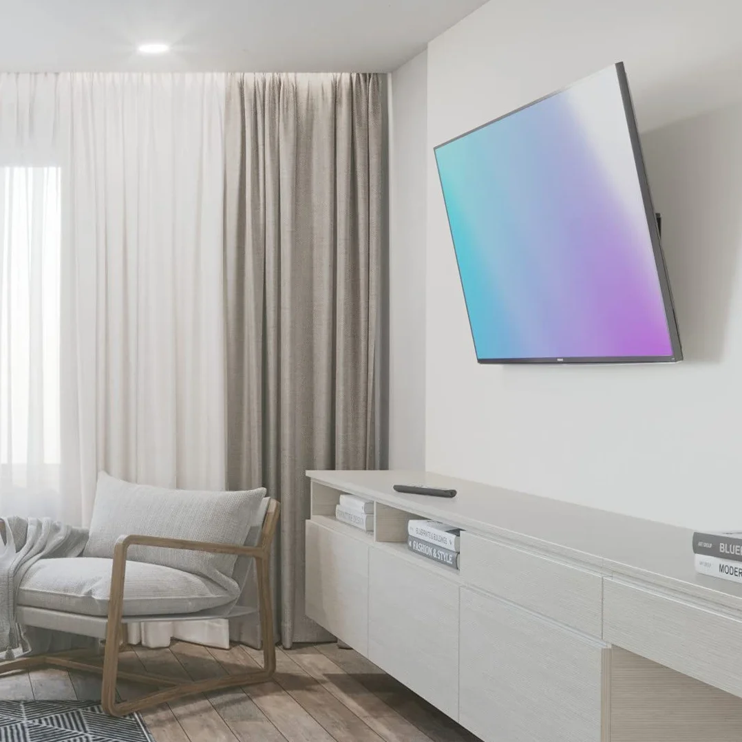Hama Uchwyt ścienny do telewizora (płaski, 65",VESA 400x400, LCD/LED, do TV, na ścianie, pochyły, stalowy, maks. udźwig 35 kg, zawiasy ścienne) czarny