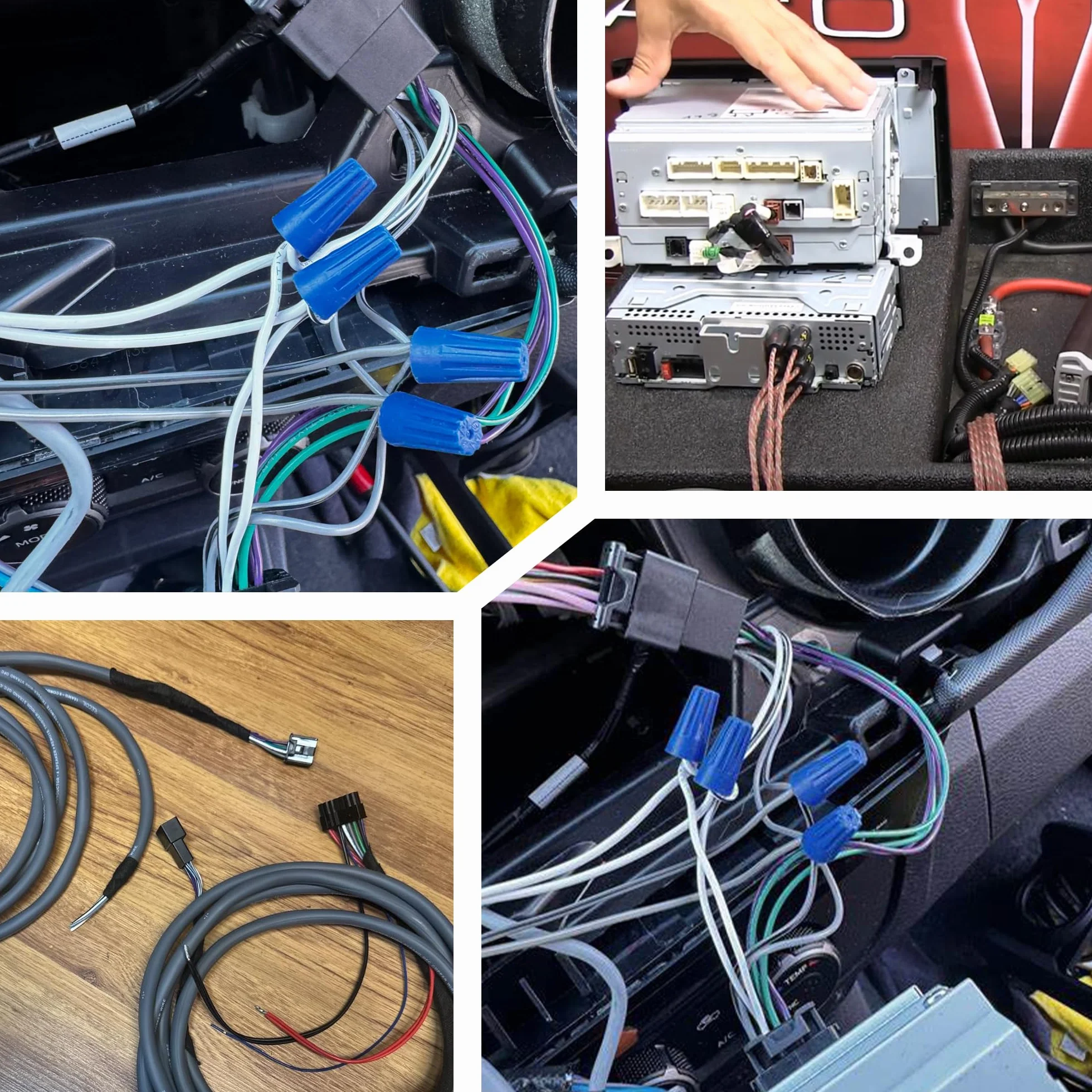 RED WOLF Dodaj wzmacniacz wzmacniacza subwoofera okablowanie głośnika T-Harness Radio Stereo Złącze wtykowe kompatybilne z Toyota 2018-2022 Camry RAV4 Tacoma Corolla Non-JBL