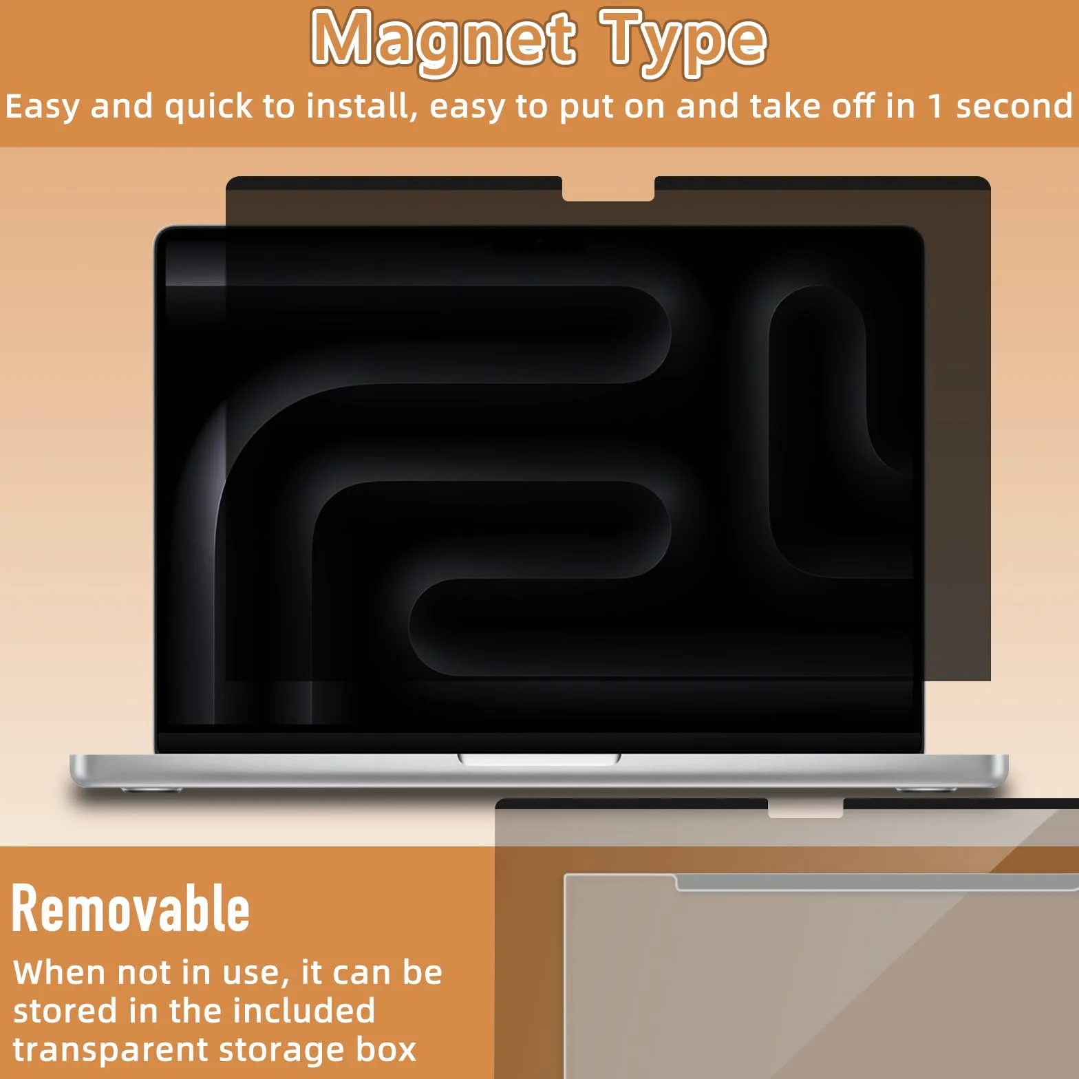 Magnetyczny filtr antyrefleksyjny do MacBook Air 13,6 cala 2022-2025 (Chip M4/M3/M2), antyodblaskowy, PET ochraniacz ekranu, Zdejmowalny antyniebieskie światło ochraniacz przeciwsłoneczny