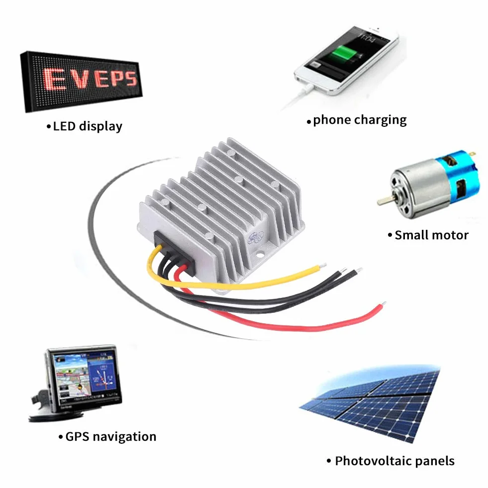 Przetwornica Napięcia DC DC8V ~ 40V do DC12V 6A 72W Auto Step UP Konwerter Obniżający Napięcie Regulator Napięcia Boost Moduł Wodoodporna Obudowa ze Stopu Aluminium