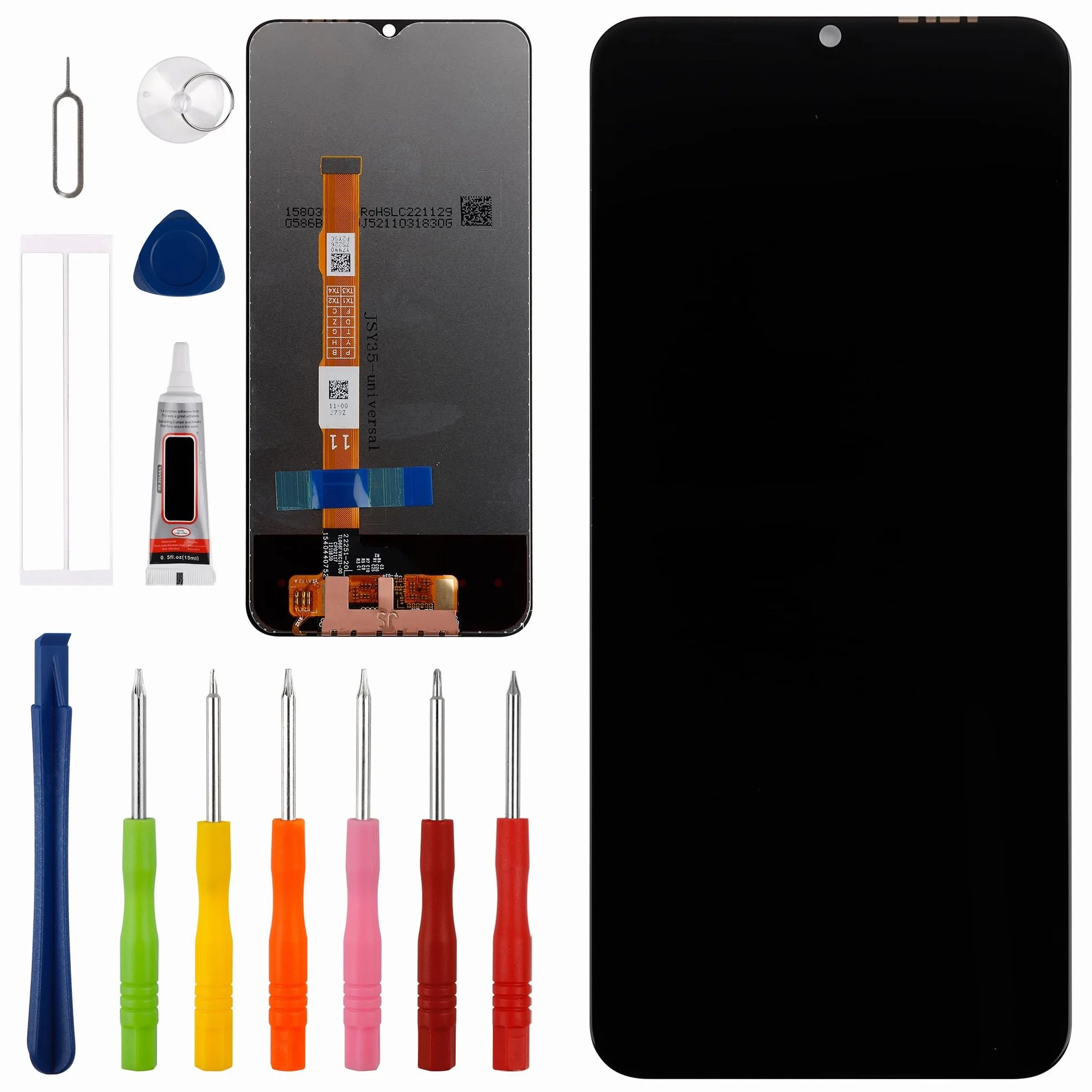 Zamiennik wyświetlacza OLED, kompatybilny z Vivo Y35 4G [6,58"] LCD Touch Screen z funkcją zestawu narzędzi