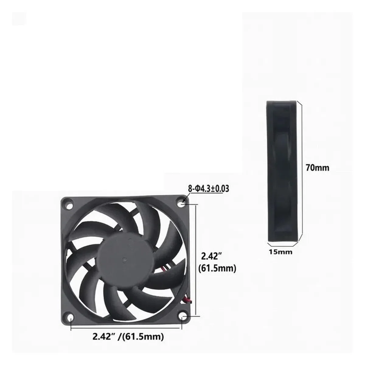 10 sztuk 70MM 2Pin 12V DC bezszczotkowy wentylator chłodnicy