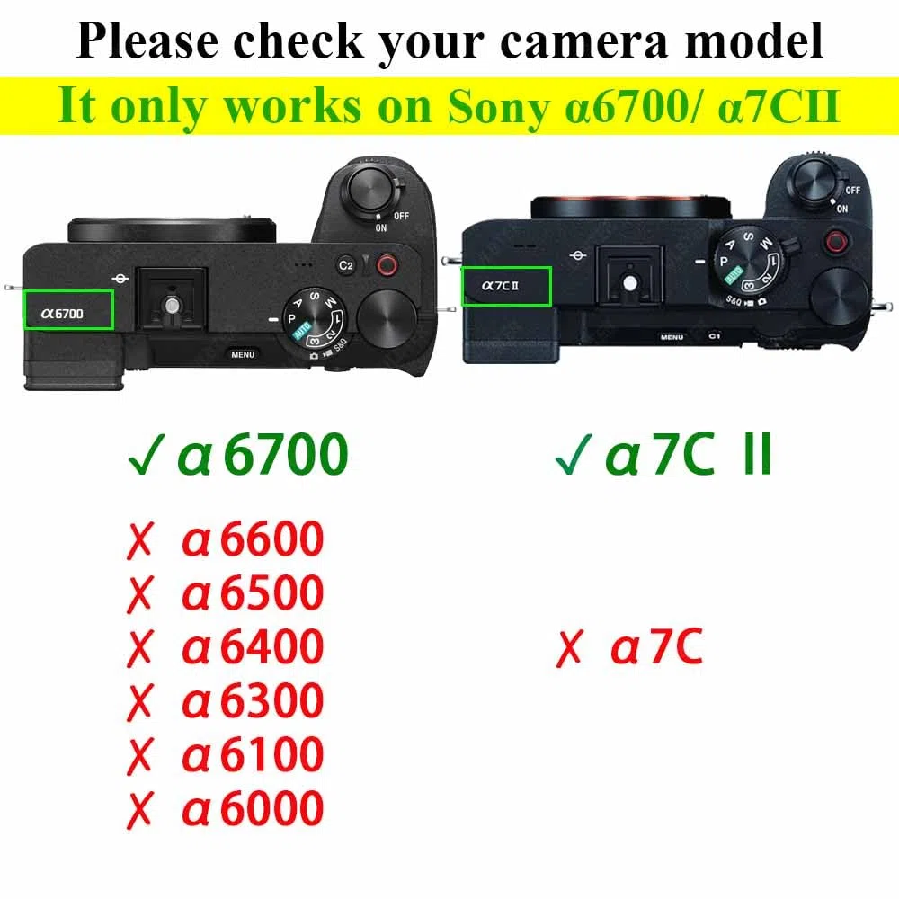 ULBTER Ochraniacz ekranu do aparatu Sony Alpha A7C II 7C II A7CII A7CR A6700 6700 i osłona gorącej stopki 0,3 mm twardość 9H osłona ze szkła hartowanego, odporna na zarysowania i bąbelki [3 + 2