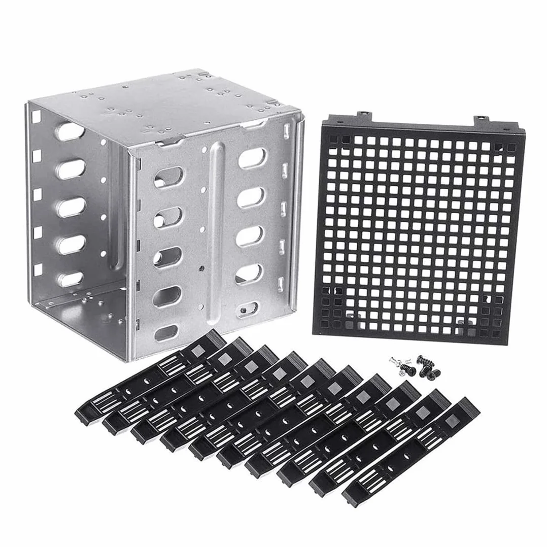 5,25 na 5 x 3,5 HDD Cage Rack obudowa dysku twardego adapter