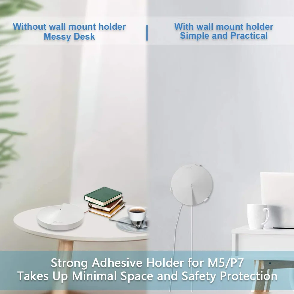 Uchwyt Ścienny VHB Stick On do TP-Link Deco M5 i P7 Whole Home Mesh WiFi - Mocny Samoprzylepny (3 Szt.)