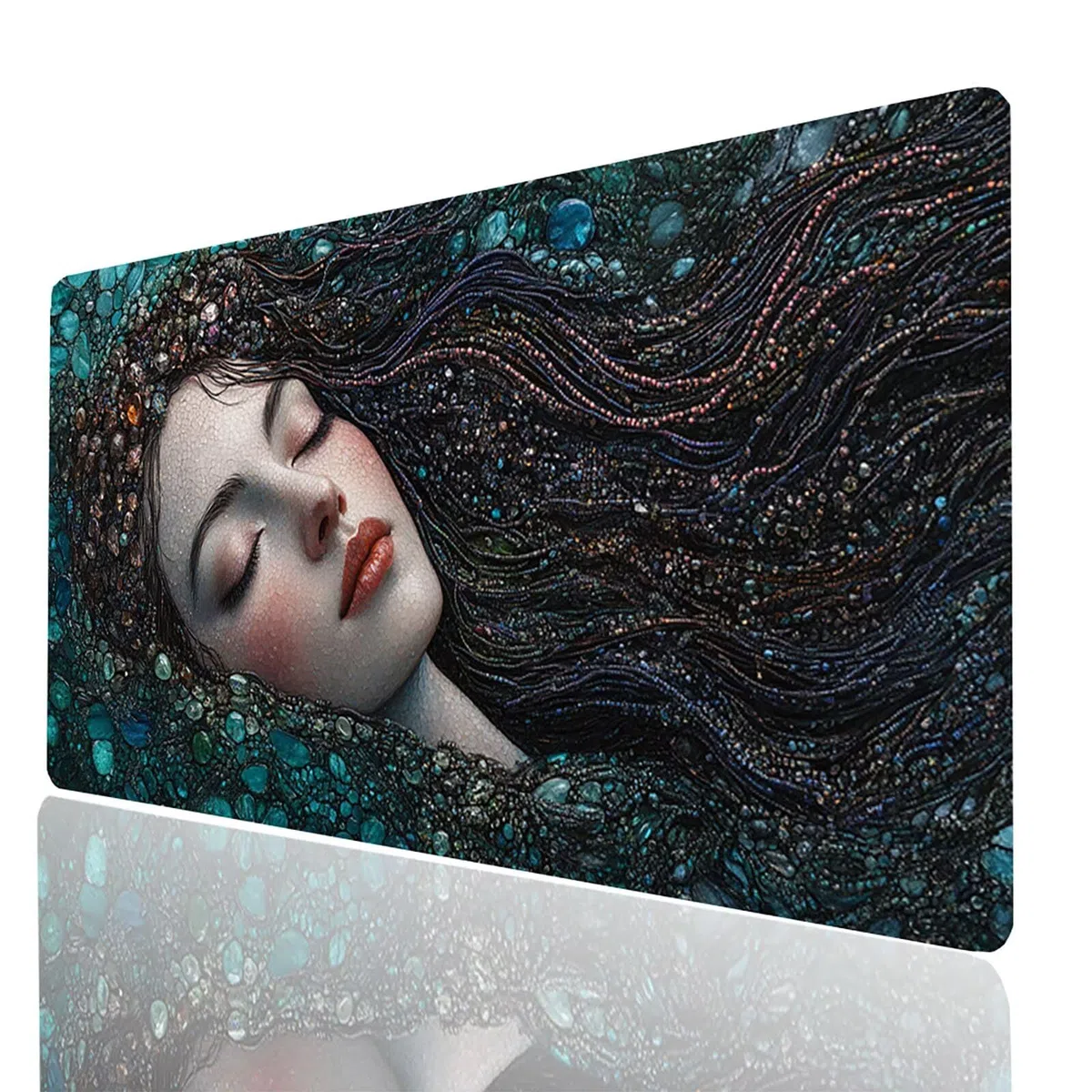 Gamingowa podkładka pod mysz XXL , kobieta, podkładka pod mysz, 1600 x 800 x 3 mm, wodoodporna, antypoślizgowa podkładka na biurko, poprawia precyzję i prędkość, akcesoria gamingowe na biurko