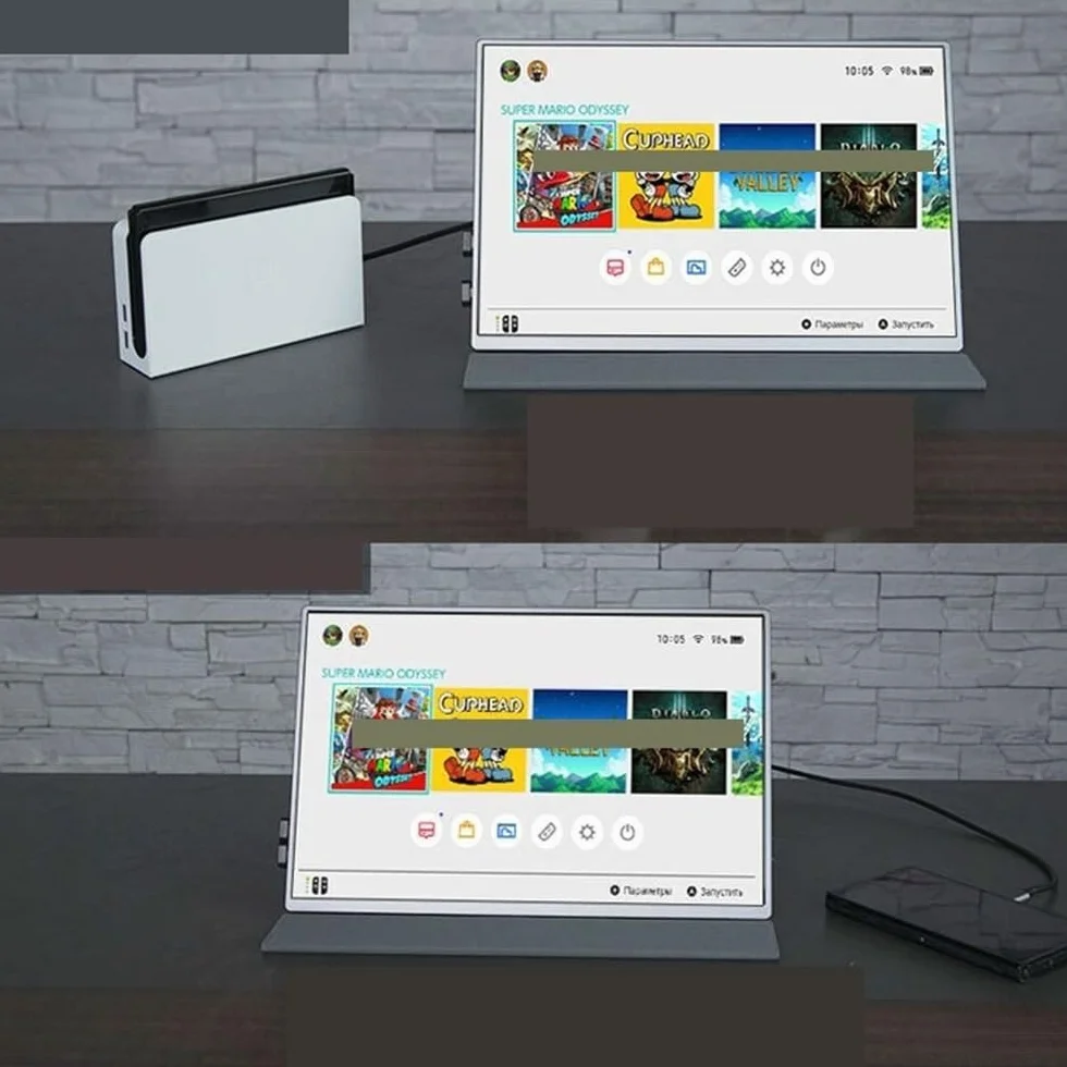 Monitory przenośne 4K 13,4 cala 60 Hz 500 nitów do laptopów, telefonów komórkowych, konsol do gier i rozszerzonego wyświetlacza